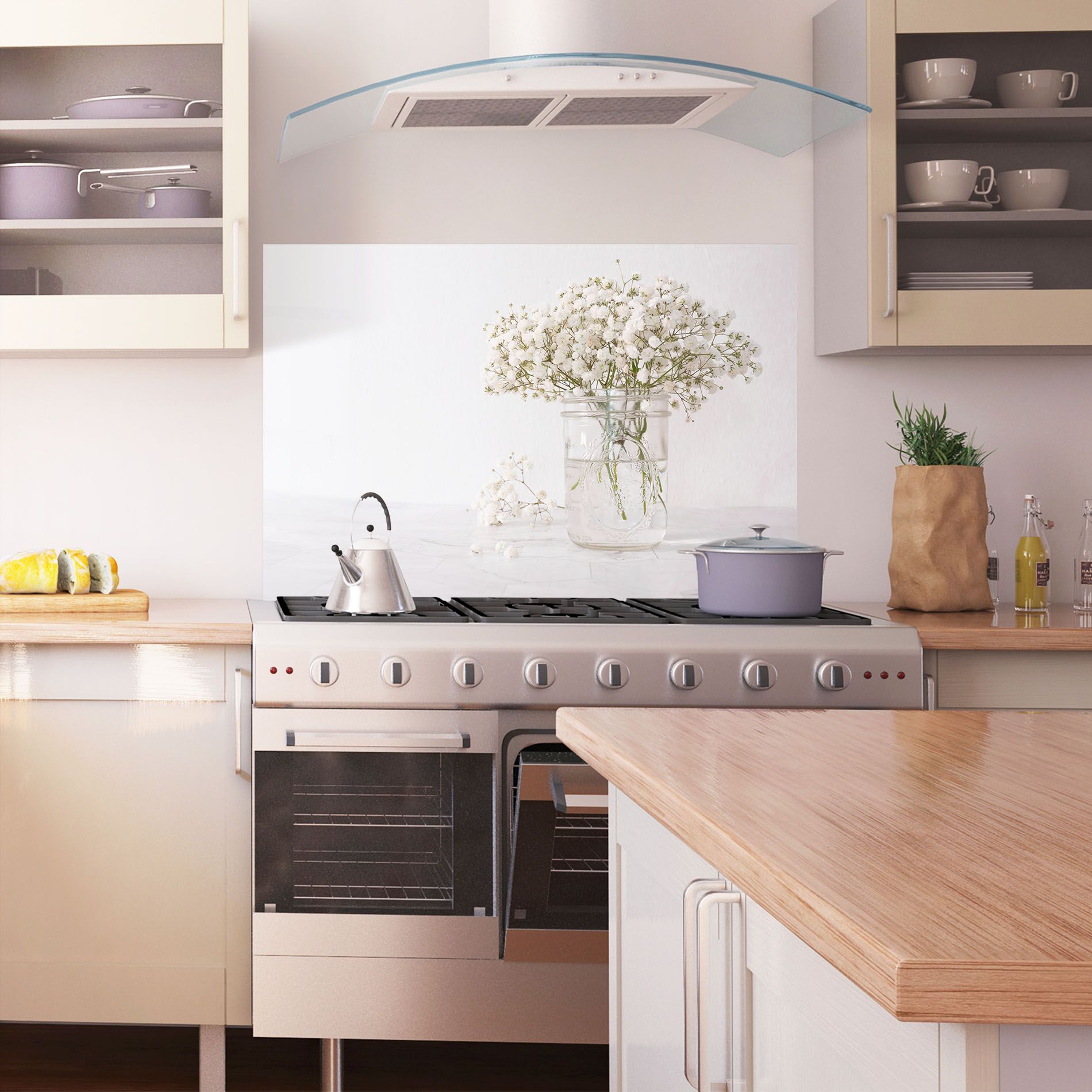 White Tiny Flower Vase mockup 1