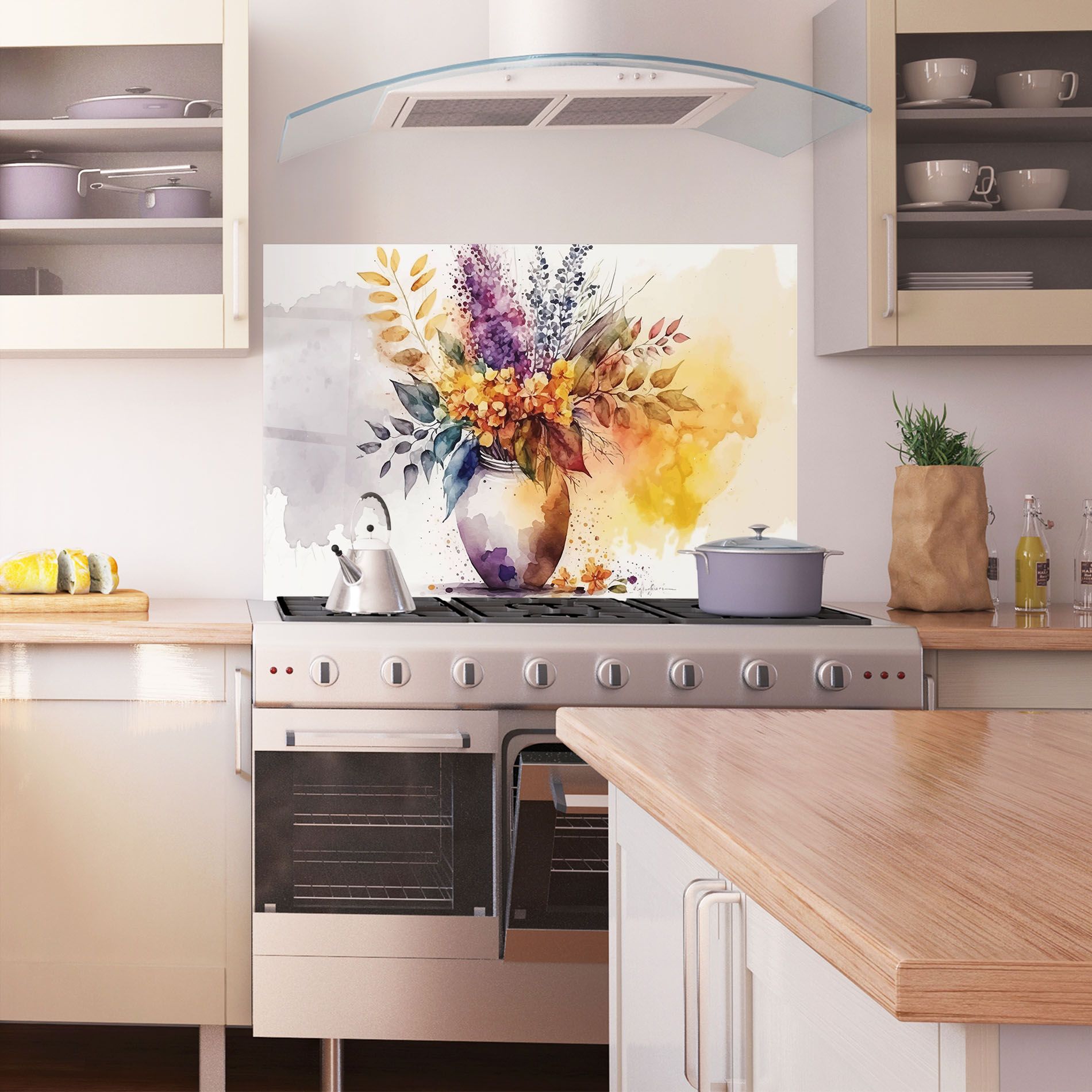 Yellow Purple Vase mockup 1