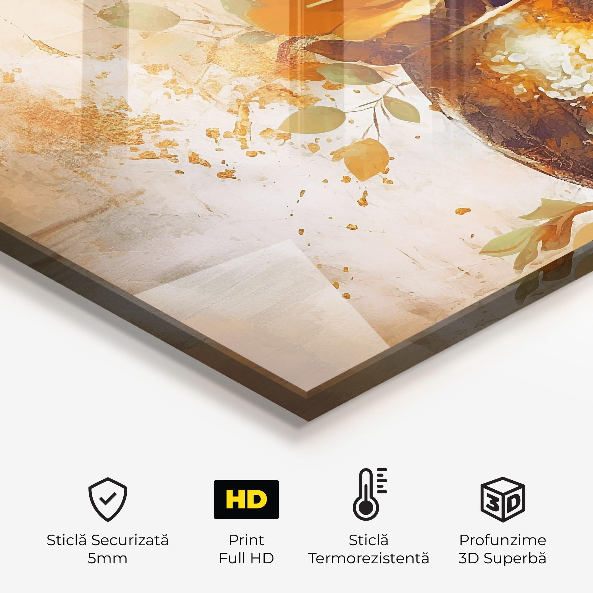 Panou Sticla Bucatarie Brown Vase Art mockup 2