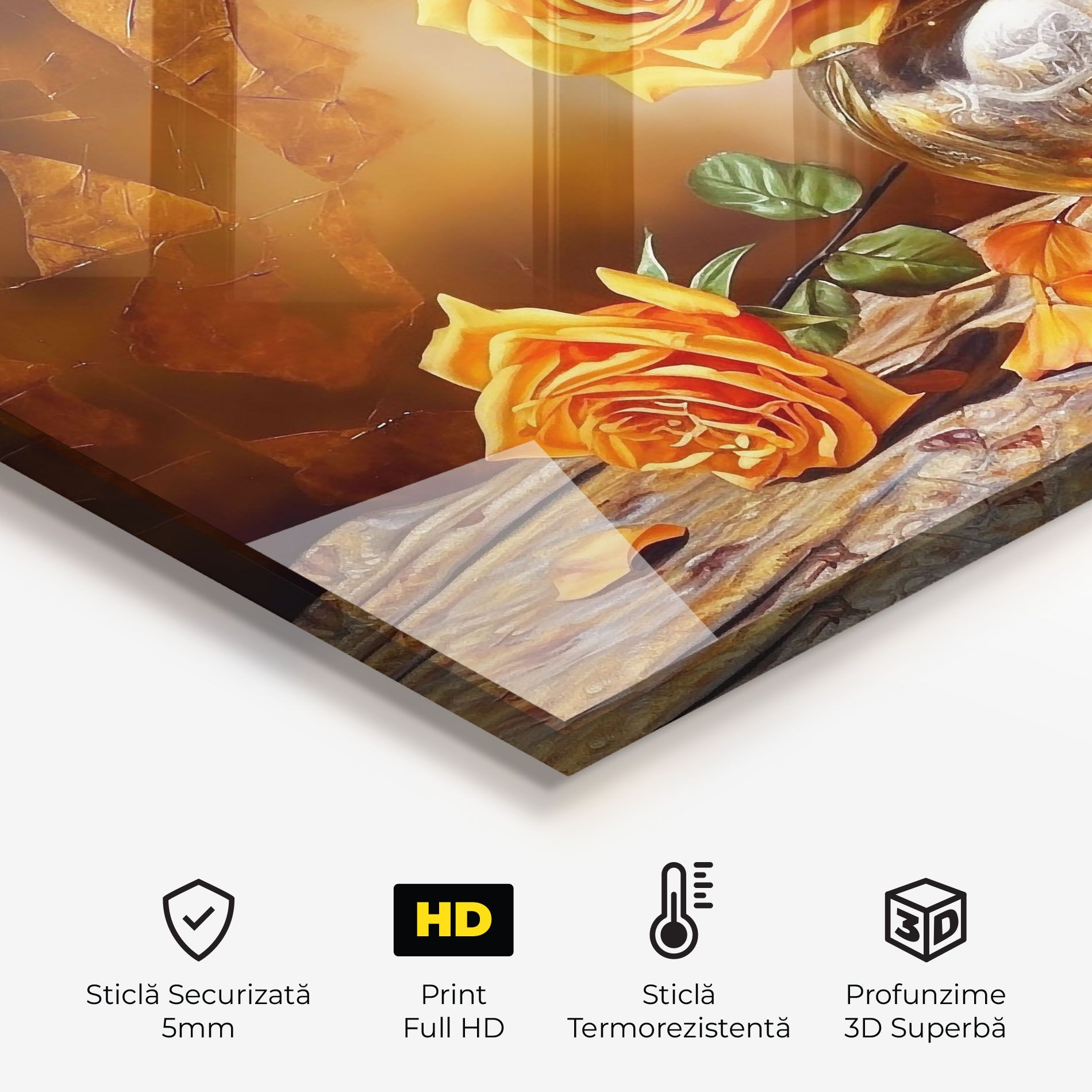 Orange Roses Vase mockup 2