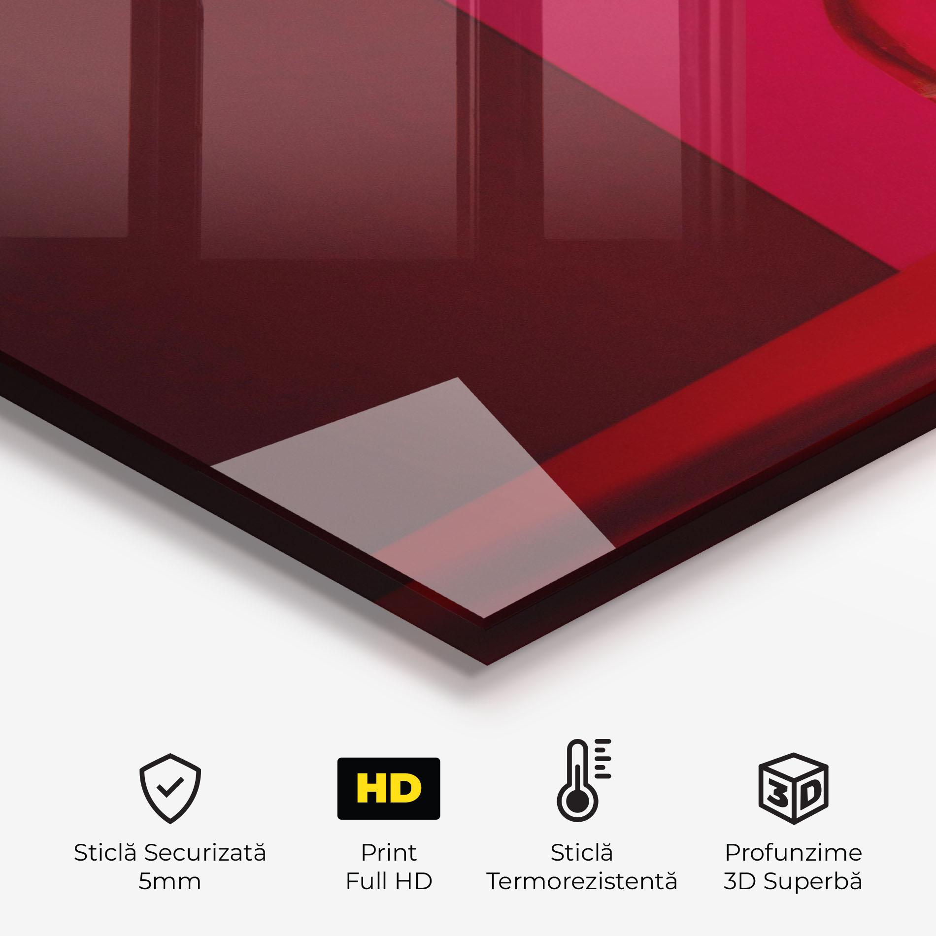 Panou Sticla Bucatarie Red Light Vase mockup 2