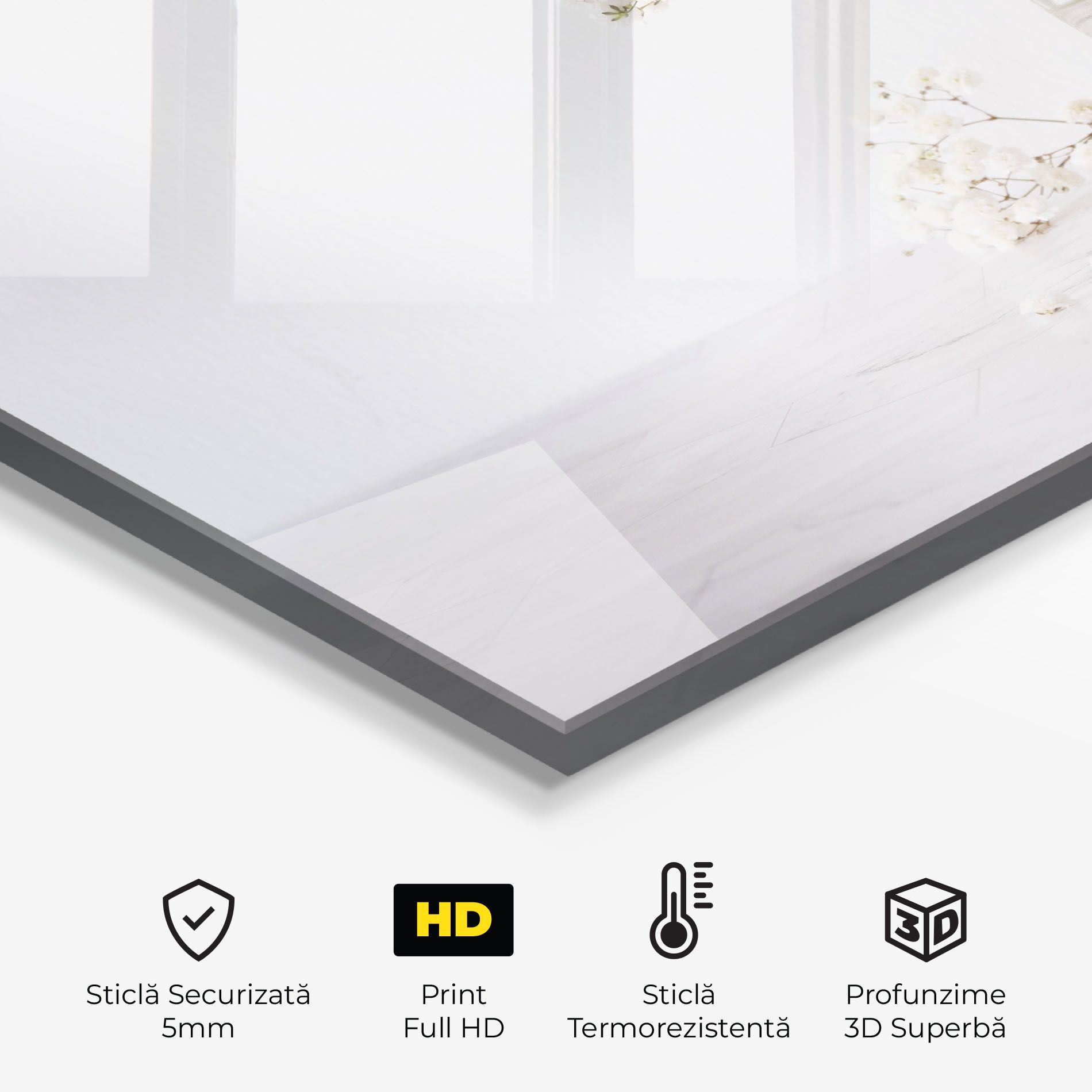 White Tiny Flower Vase mockup 2