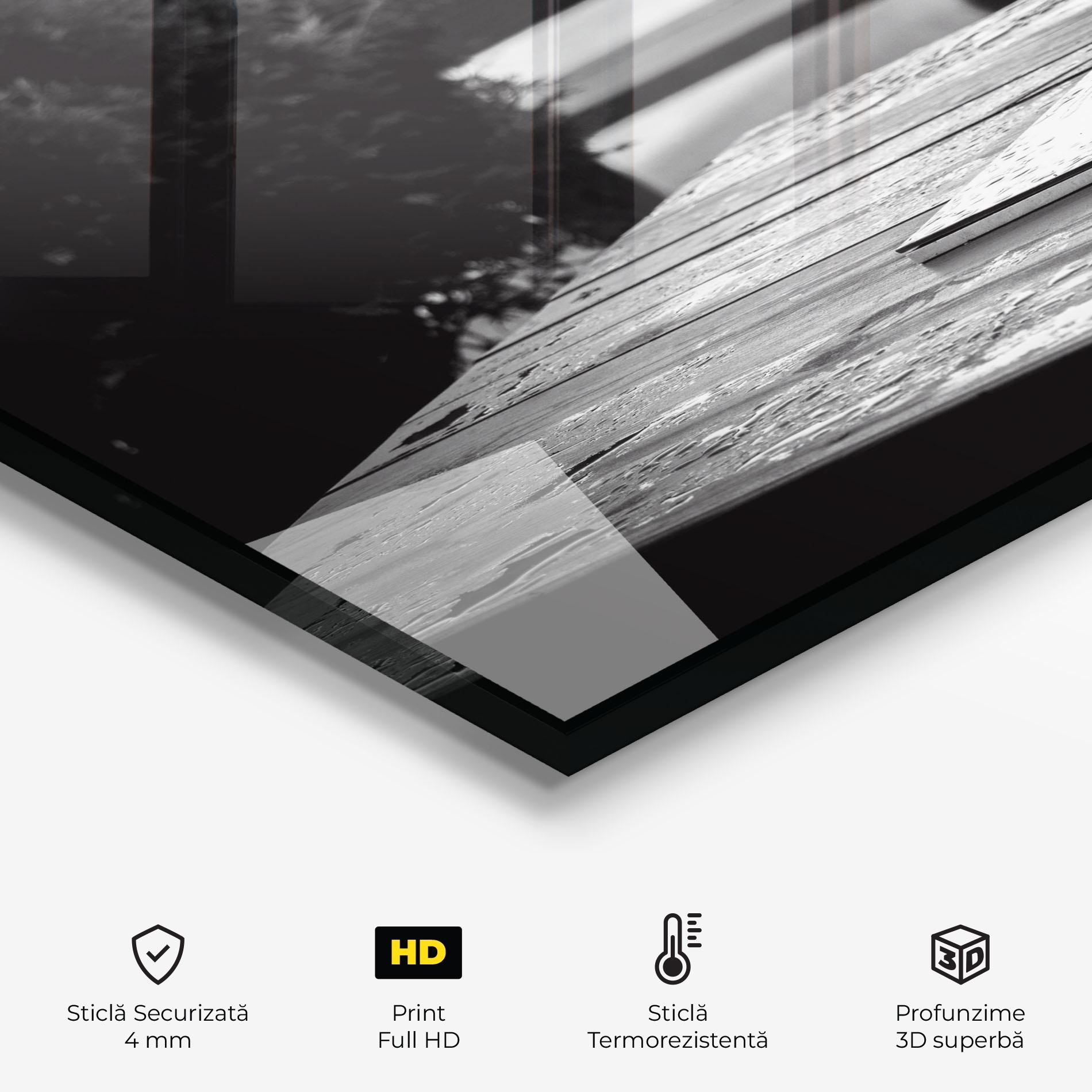 Panou Sticla Bucatarie Black Vase View mockup 2