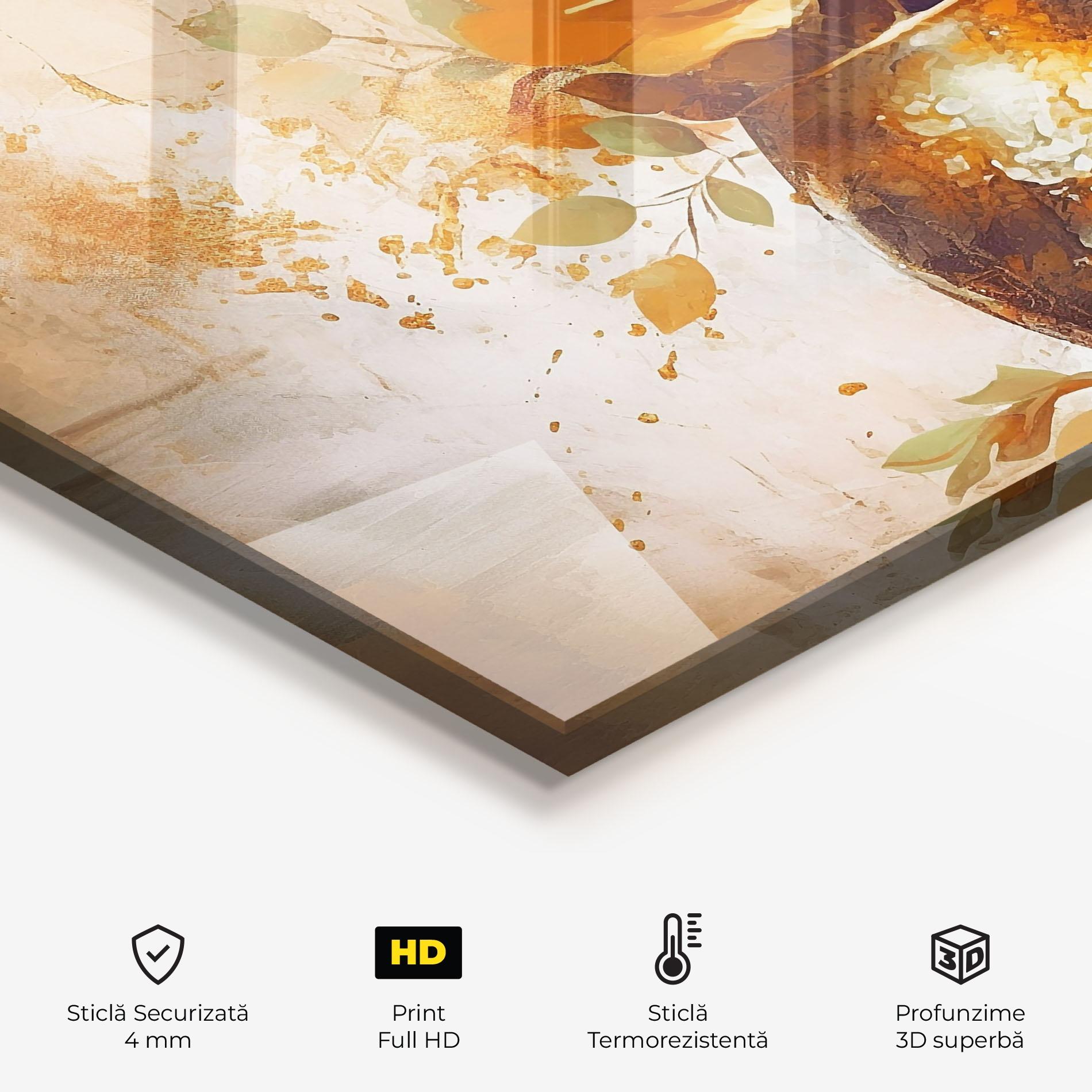 Panou Sticla Bucatarie Brown Vase Art mockup 2