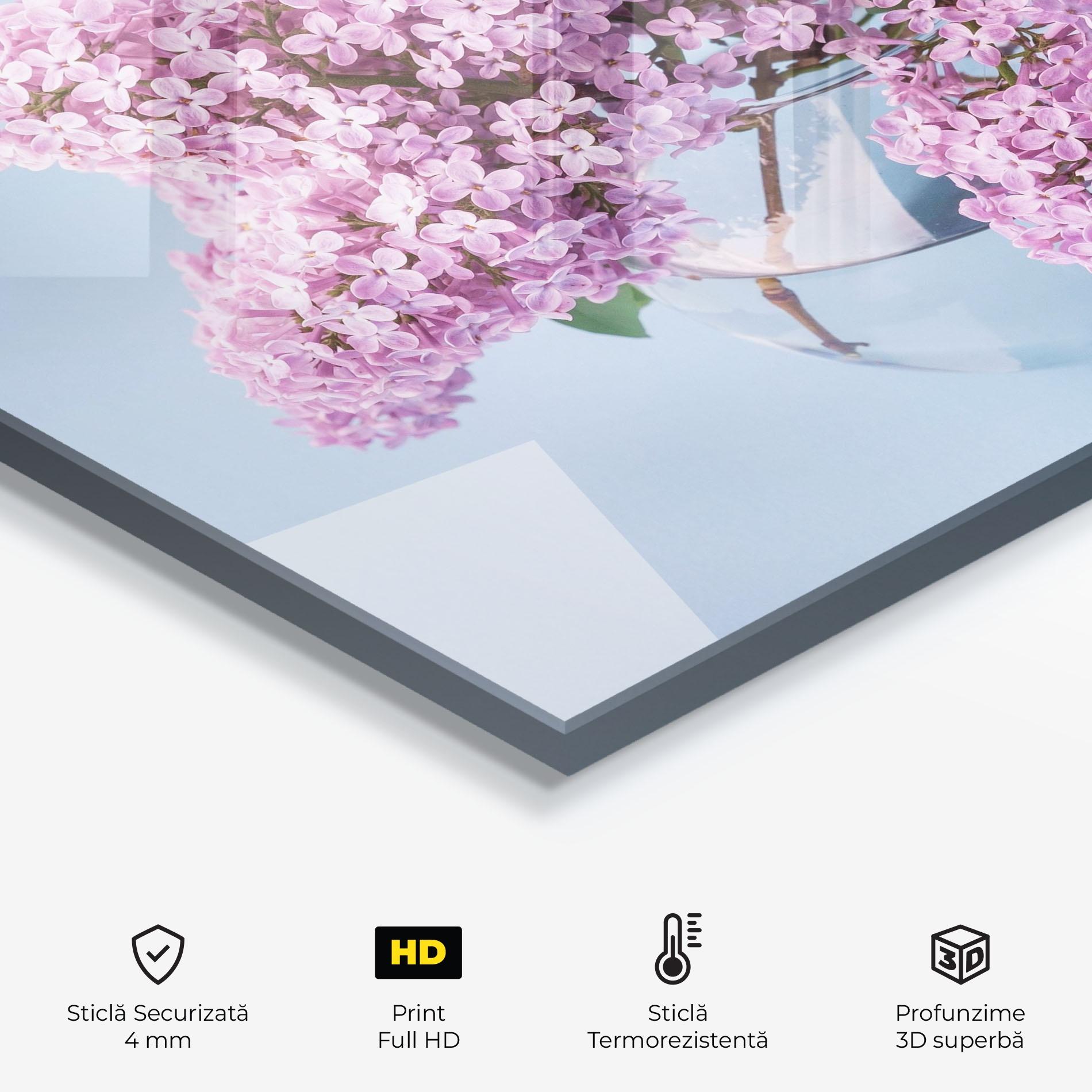 Panou Sticla Bucatarie Lilac Flower mockup 2