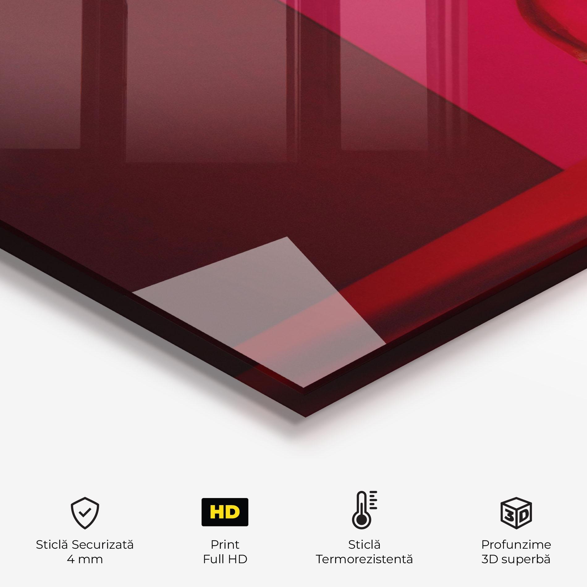 Panou Sticla Bucatarie Red Light Vase mockup 2