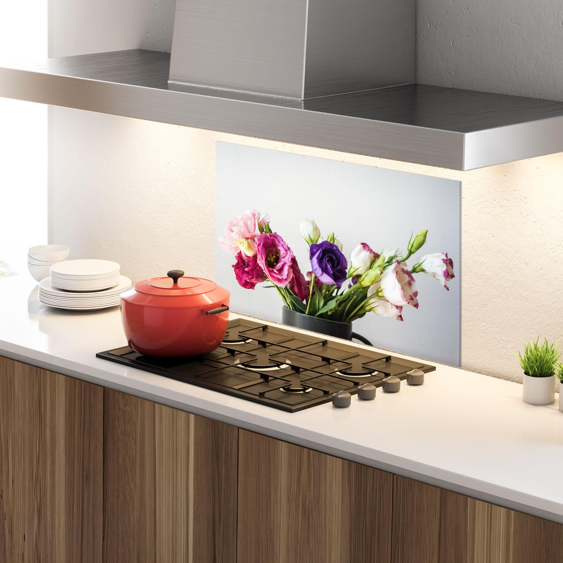 Panou Sticla Bucatarie Flowers In Vase mockup 4