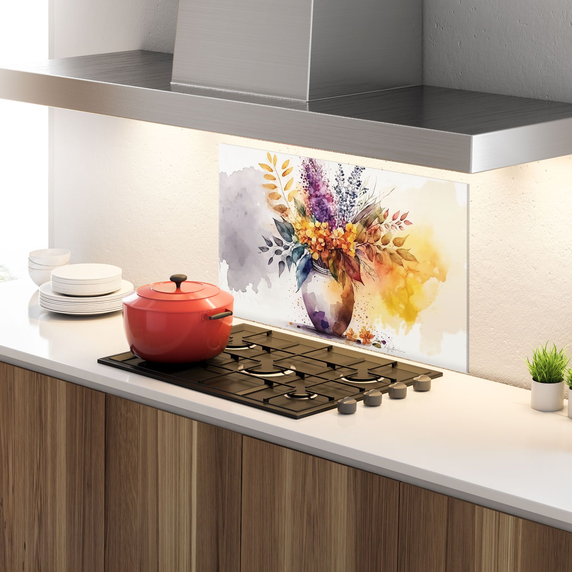 Yellow Purple Vase mockup 4