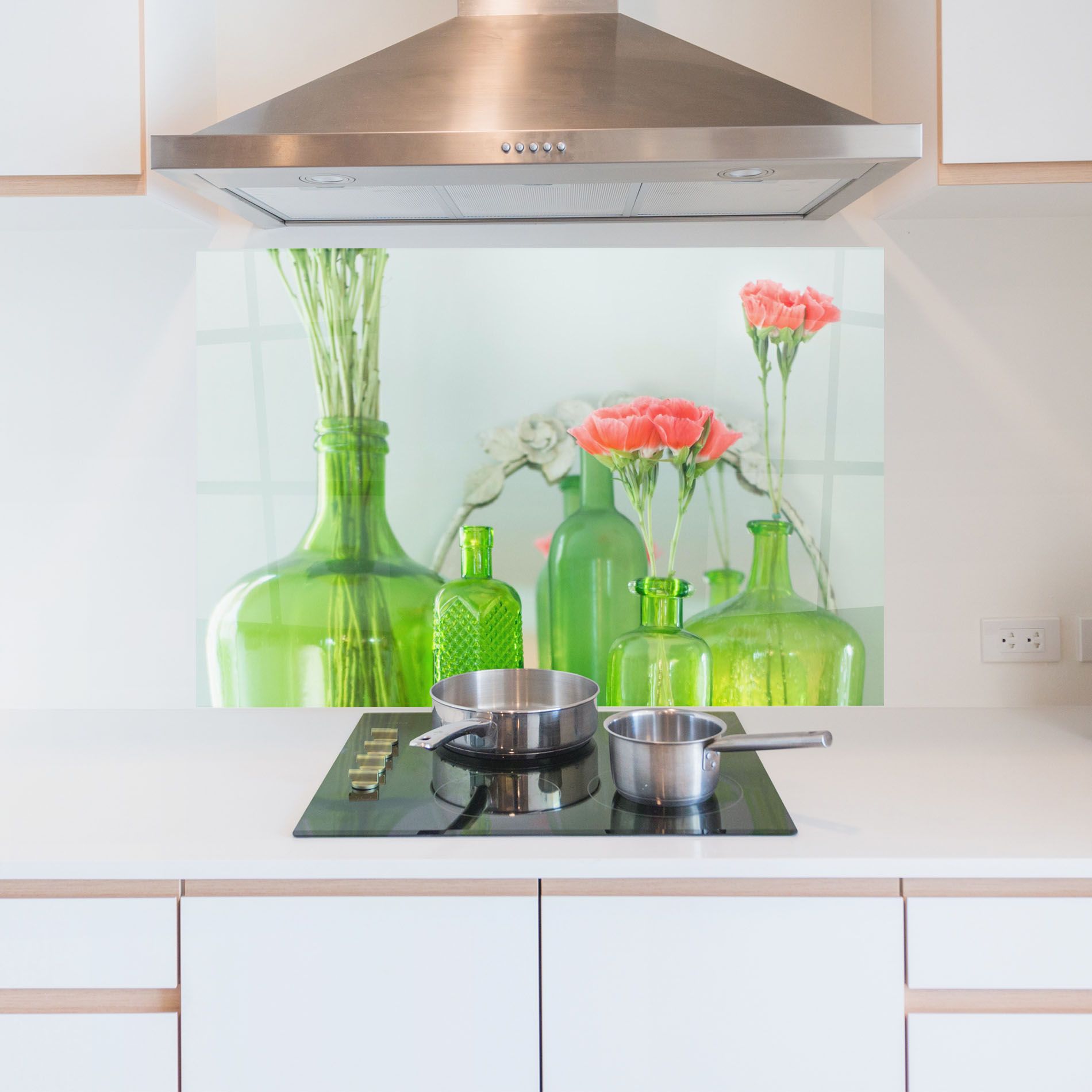 Green Vase Flowers mockup 5