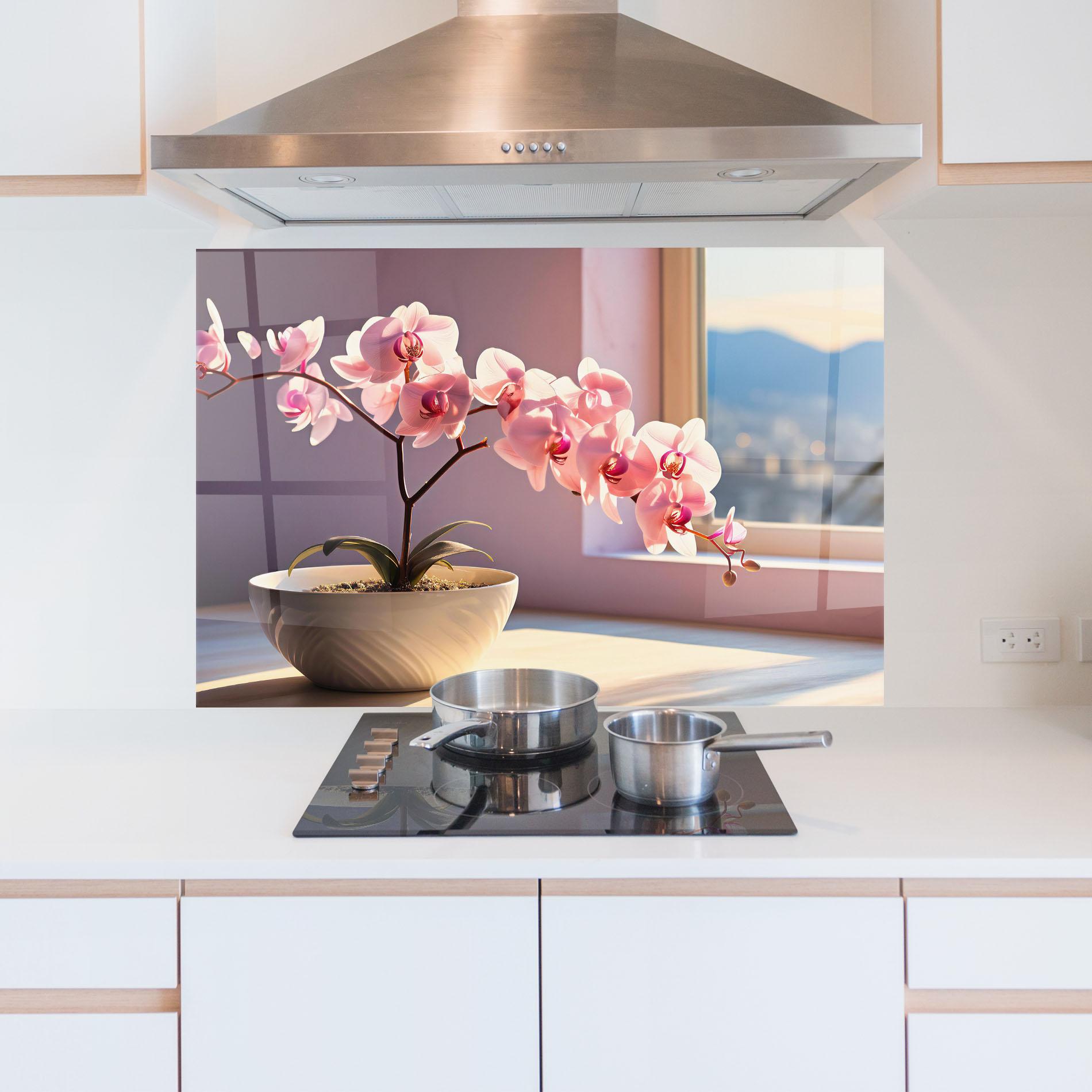 Panou Sticla Bucatarie Window Vase mockup 5