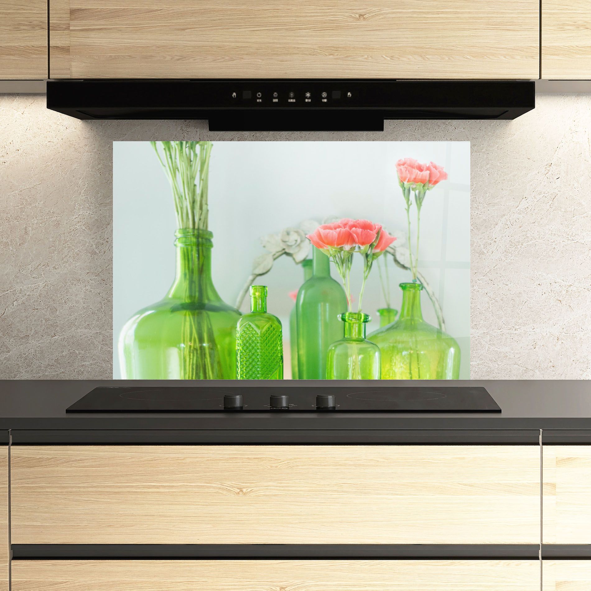 Green Vase Flowers mockup 3