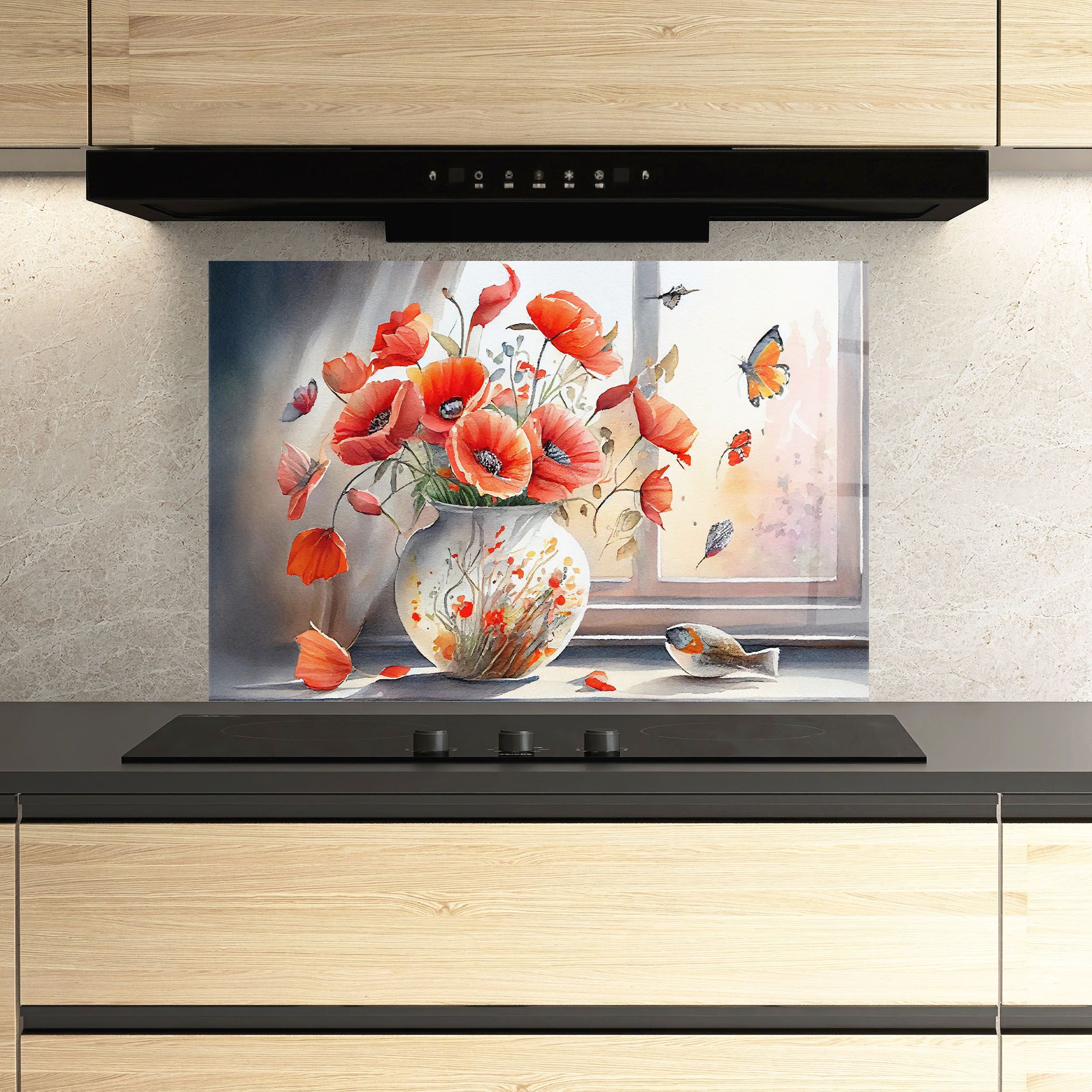 Poppies Vase mockup 3