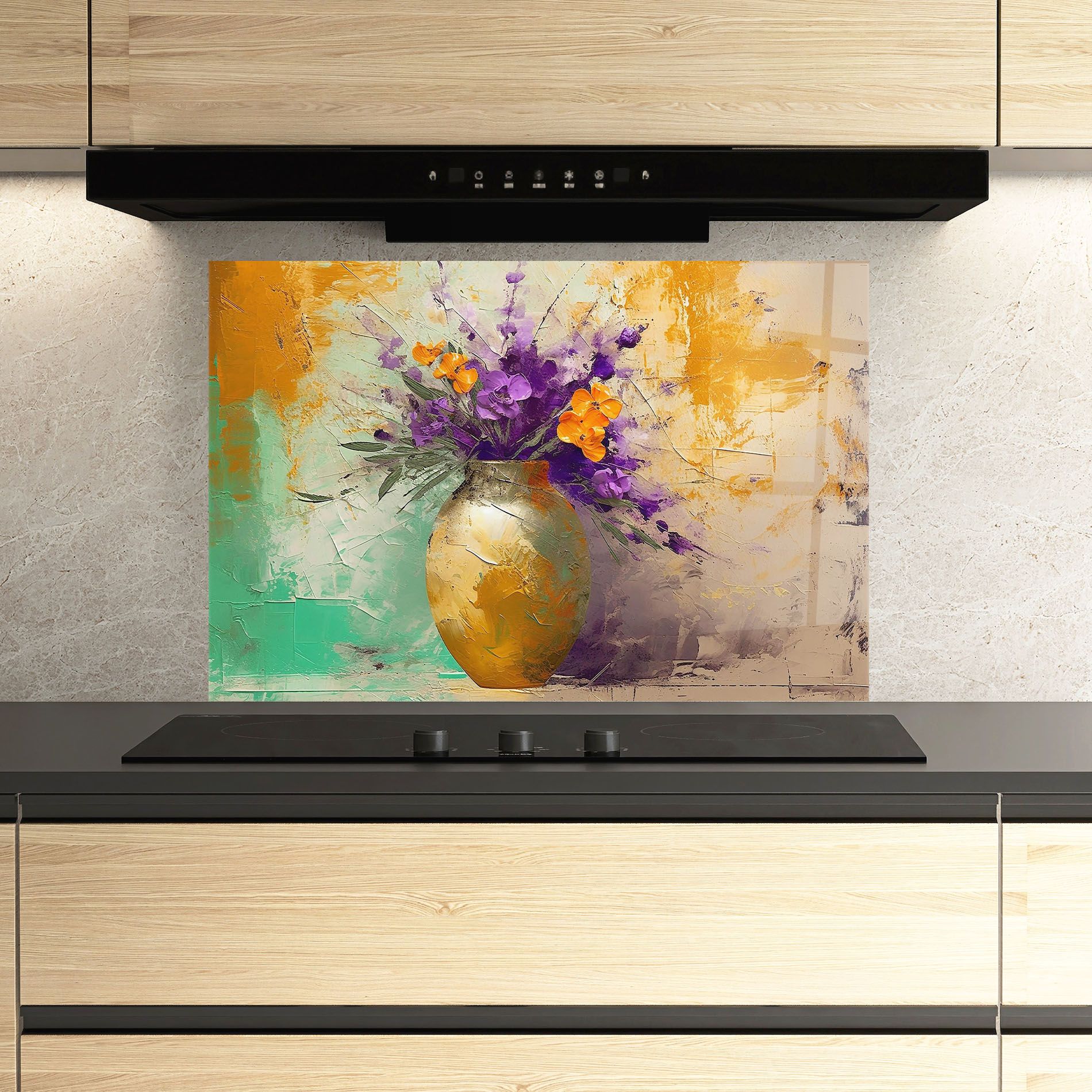 Purple Orange Plant Vase mockup 3