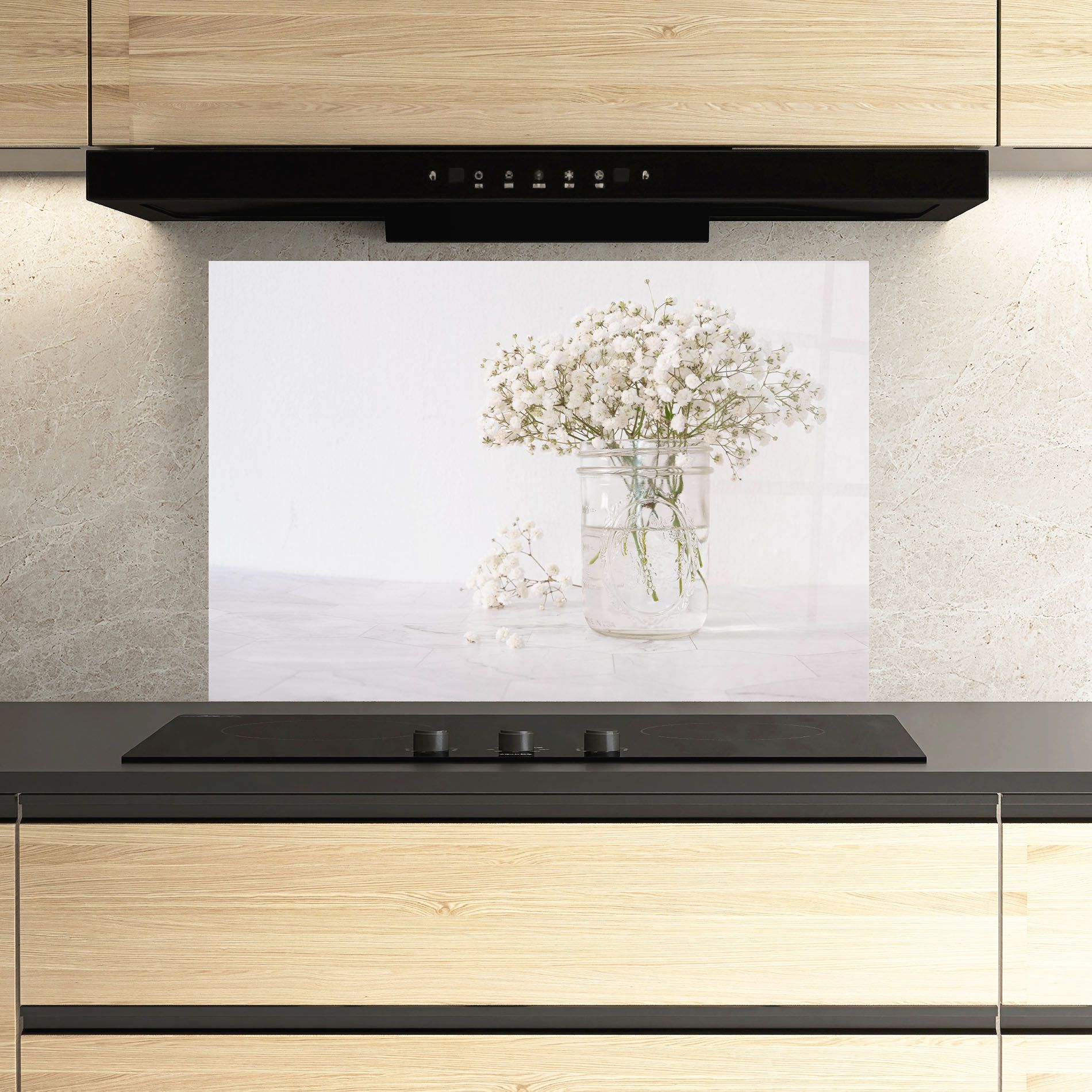 White Tiny Flower Vase mockup 3