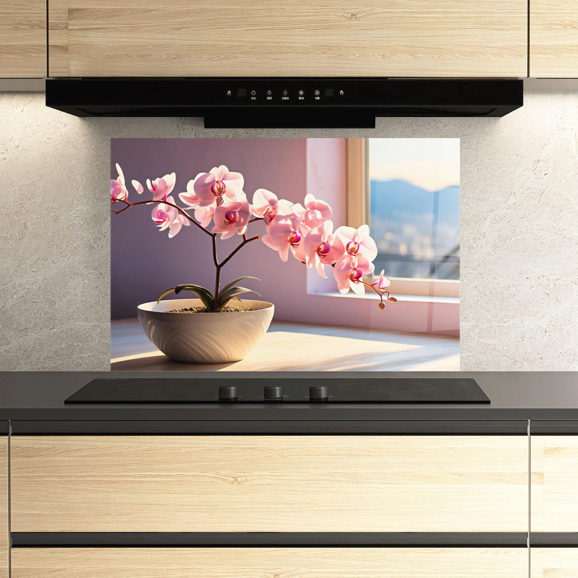 Panou Sticla Bucatarie Window Vase mockup 3