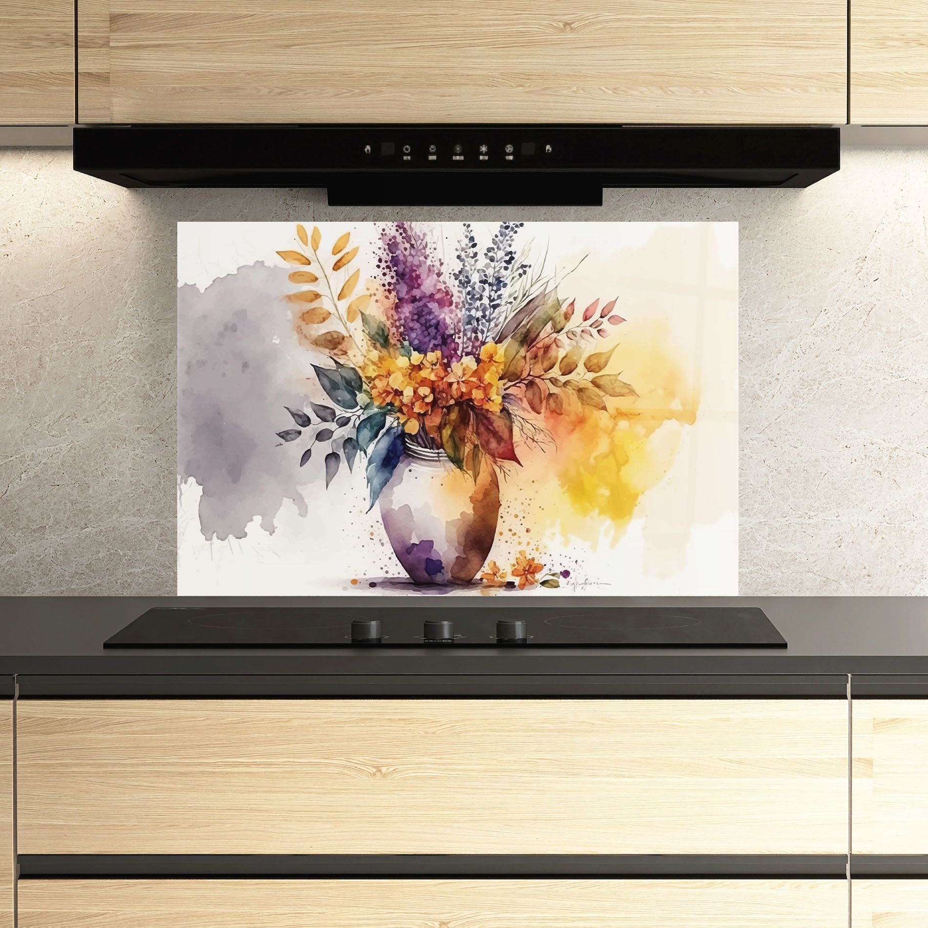 Yellow Purple Vase mockup 3