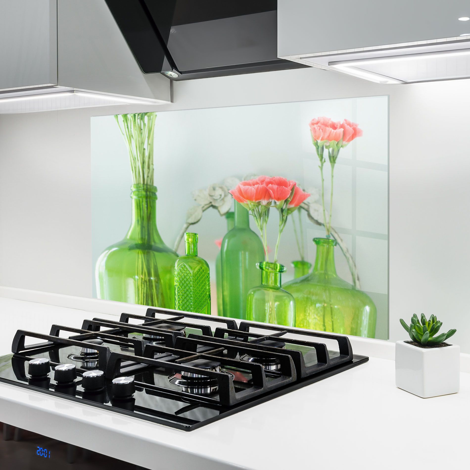 Green Vase Flowers mockup 6