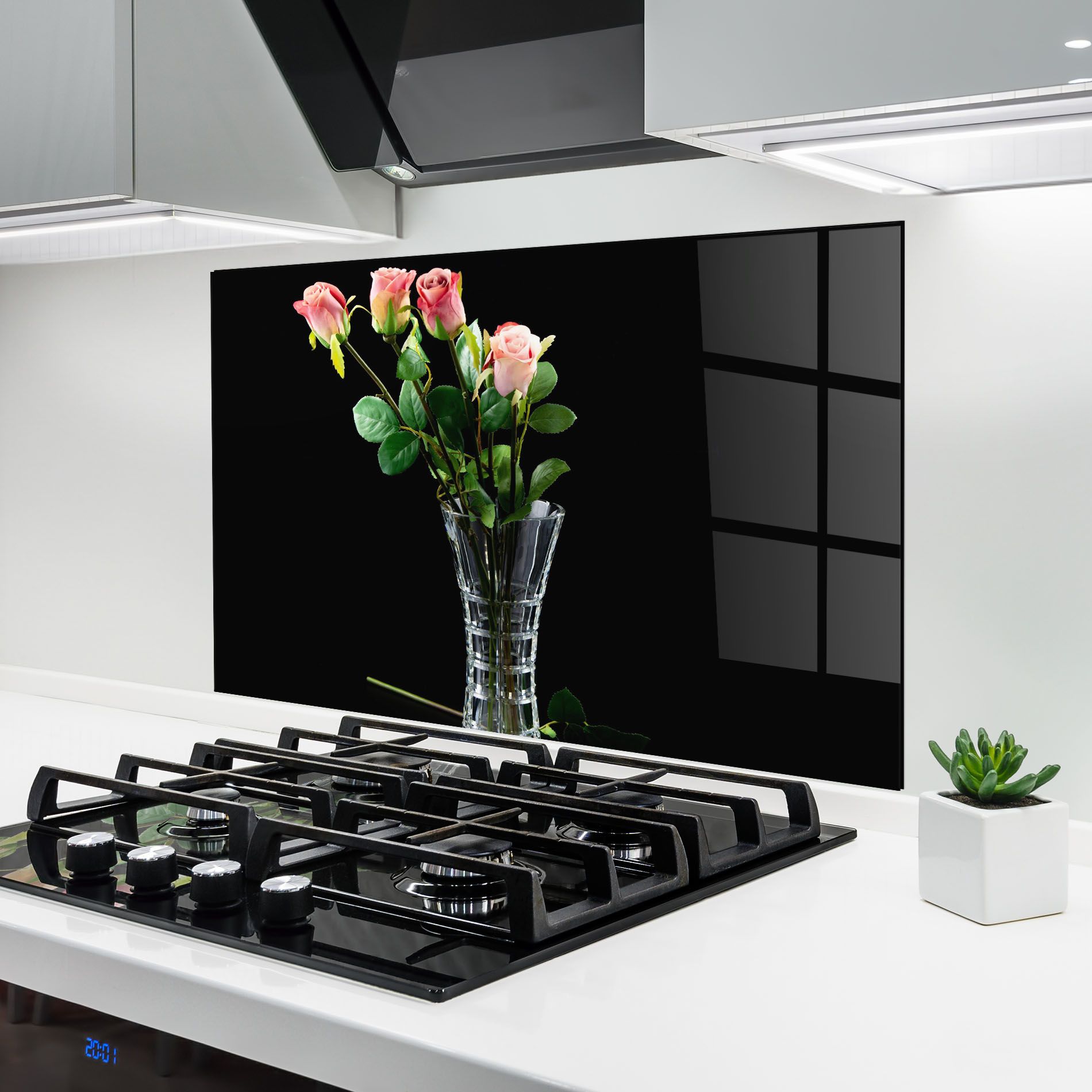 Rose Vase Black mockup 6