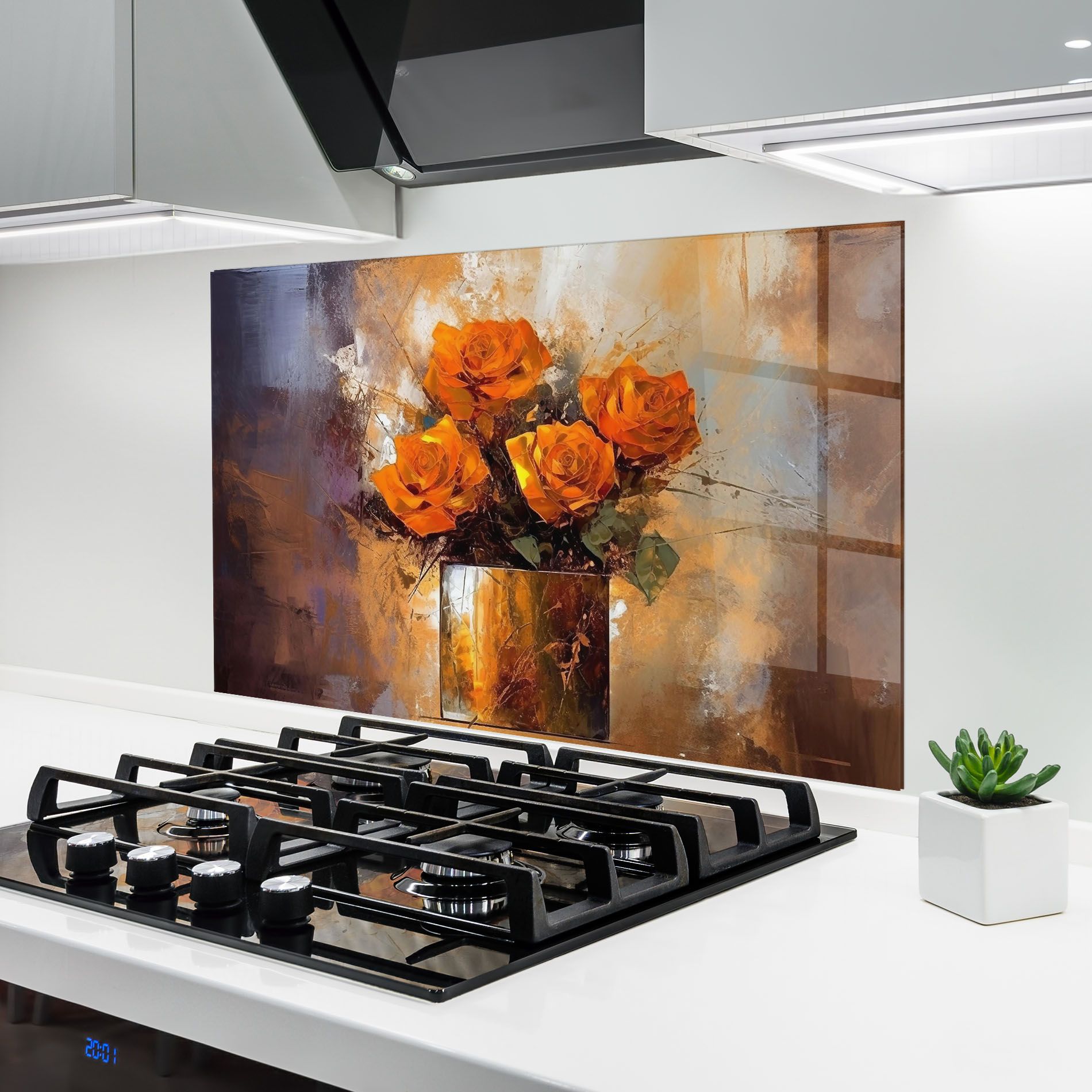 Vase Orange Rose mockup 6