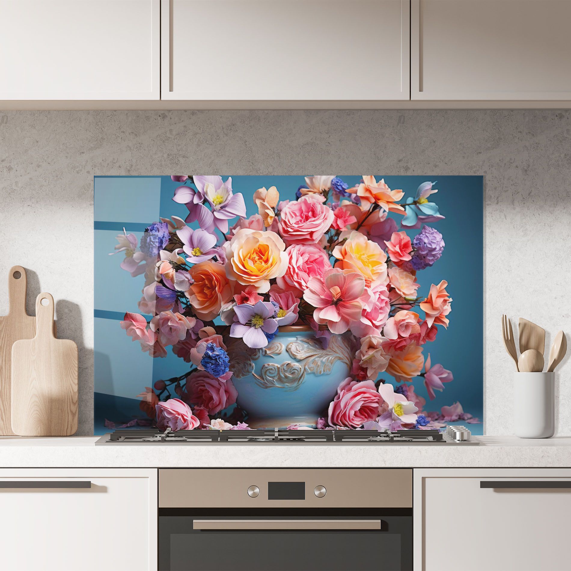 Blue Vase Flowers mockup 7