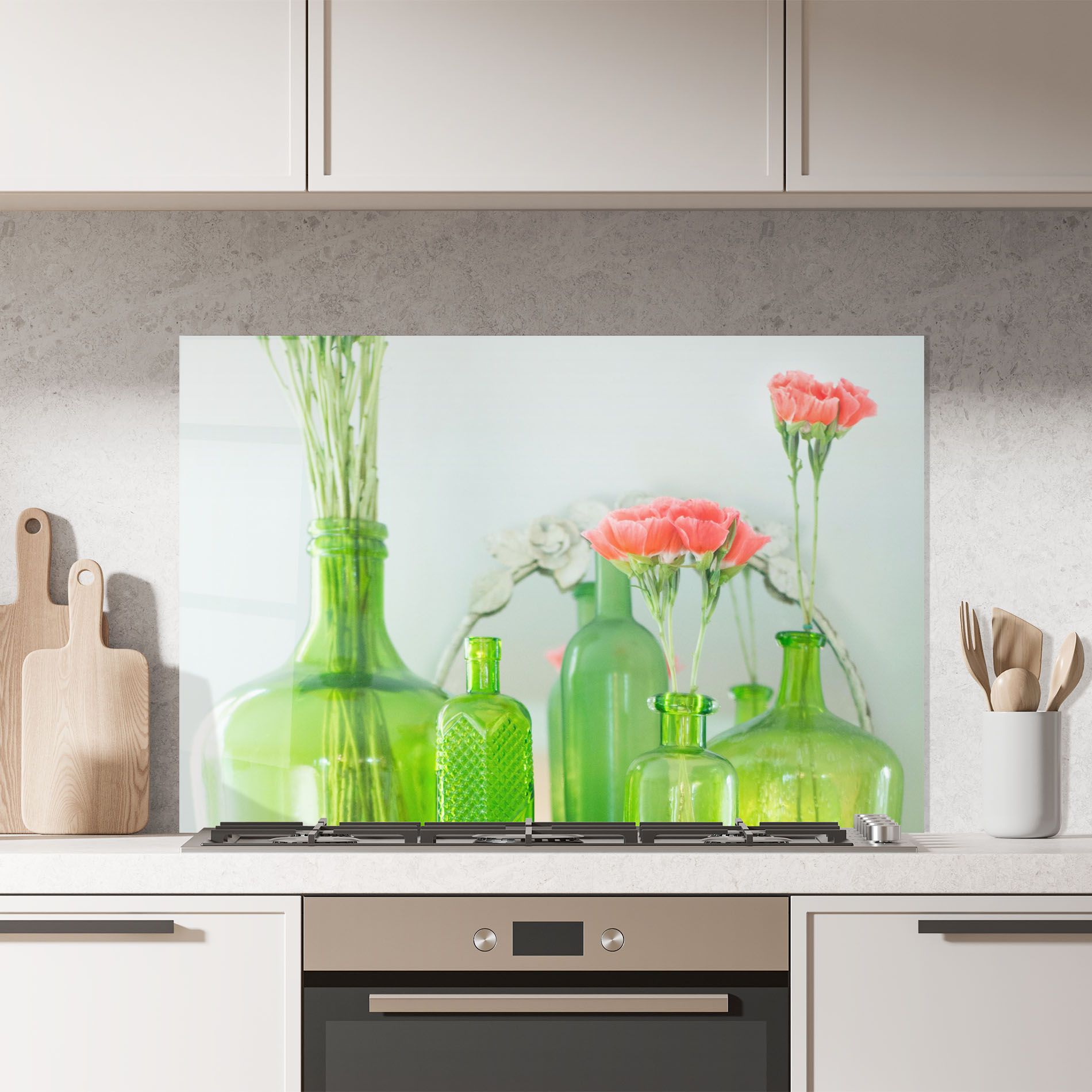 Green Vase Flowers mockup 7