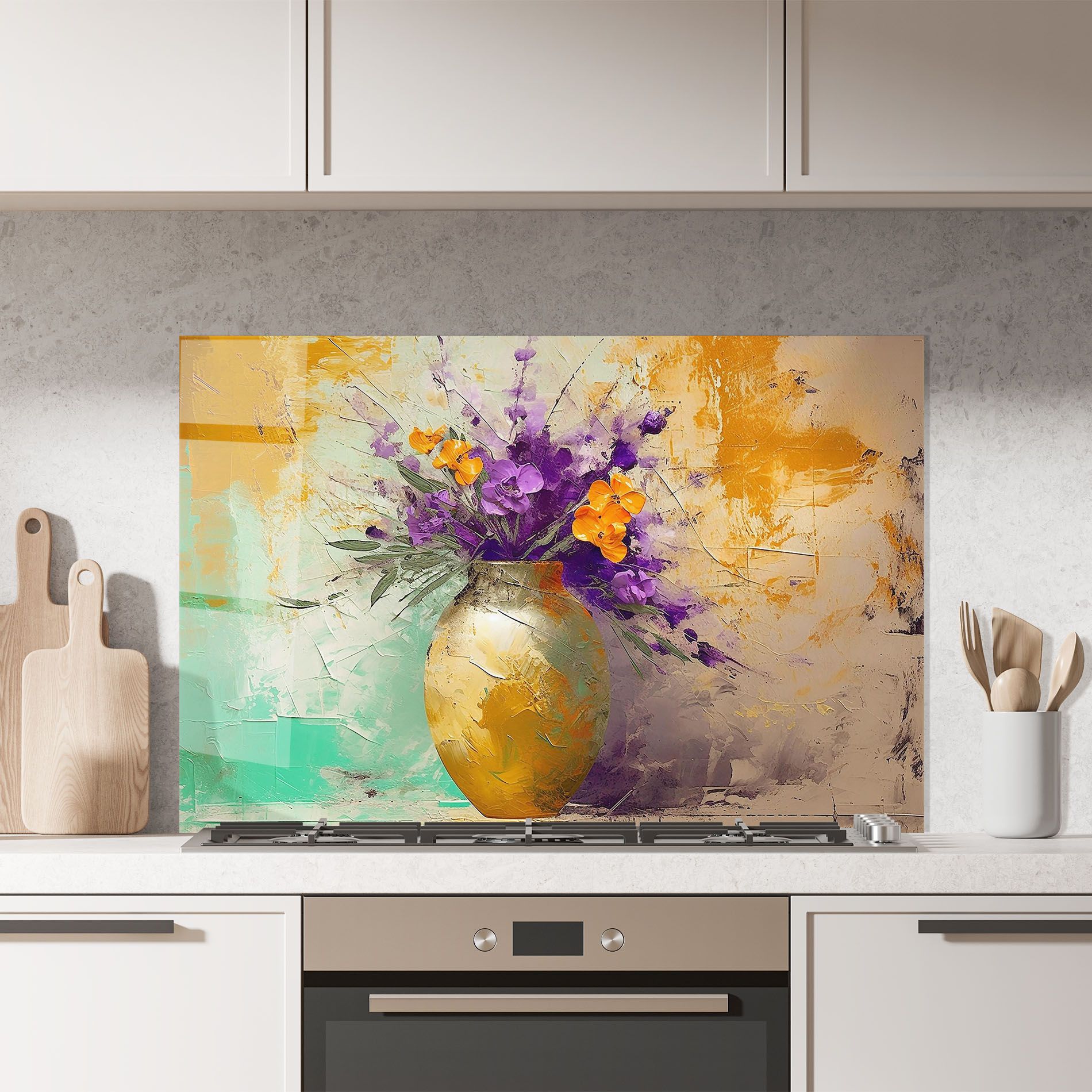 Purple Orange Plant Vase mockup 7