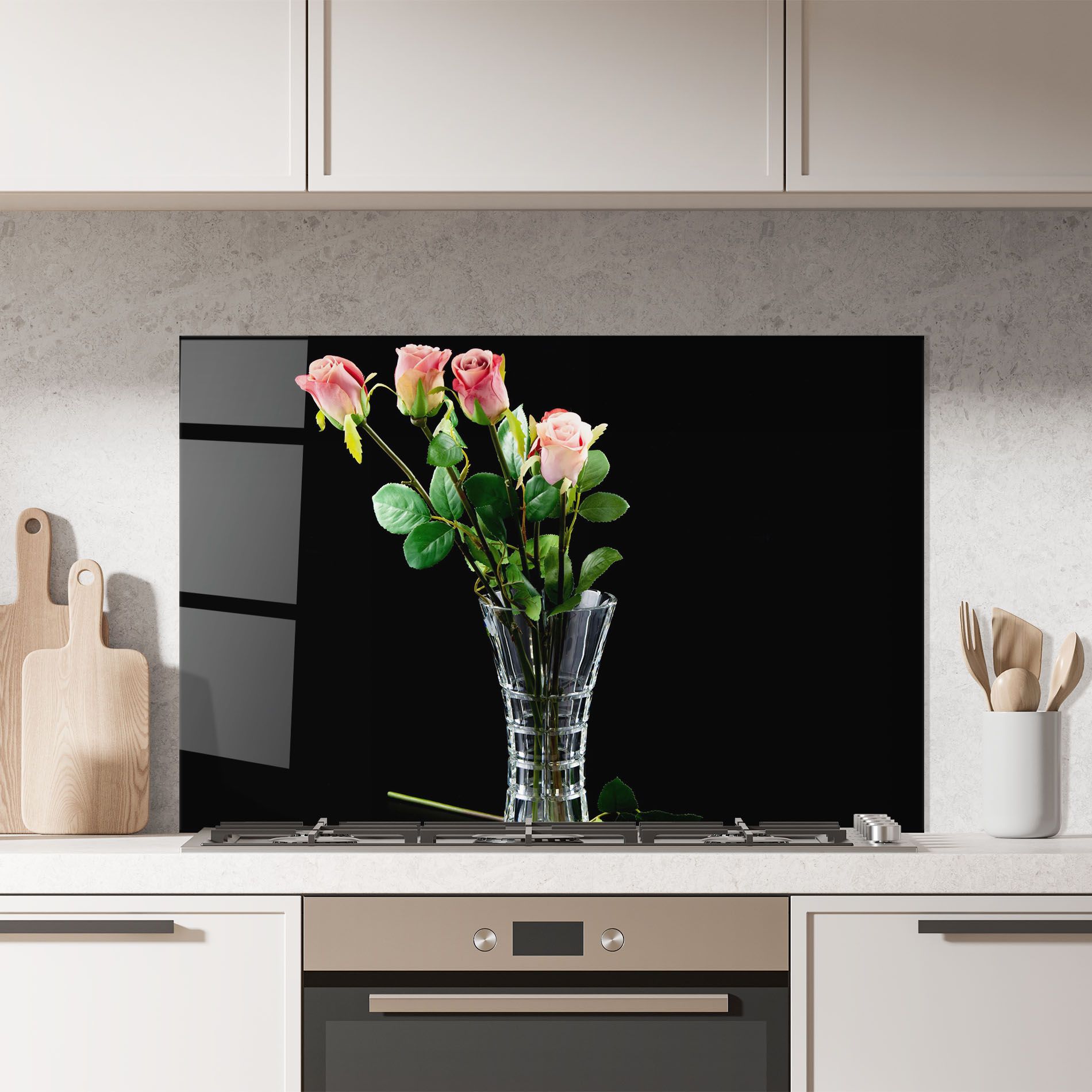 Rose Vase Black mockup 7