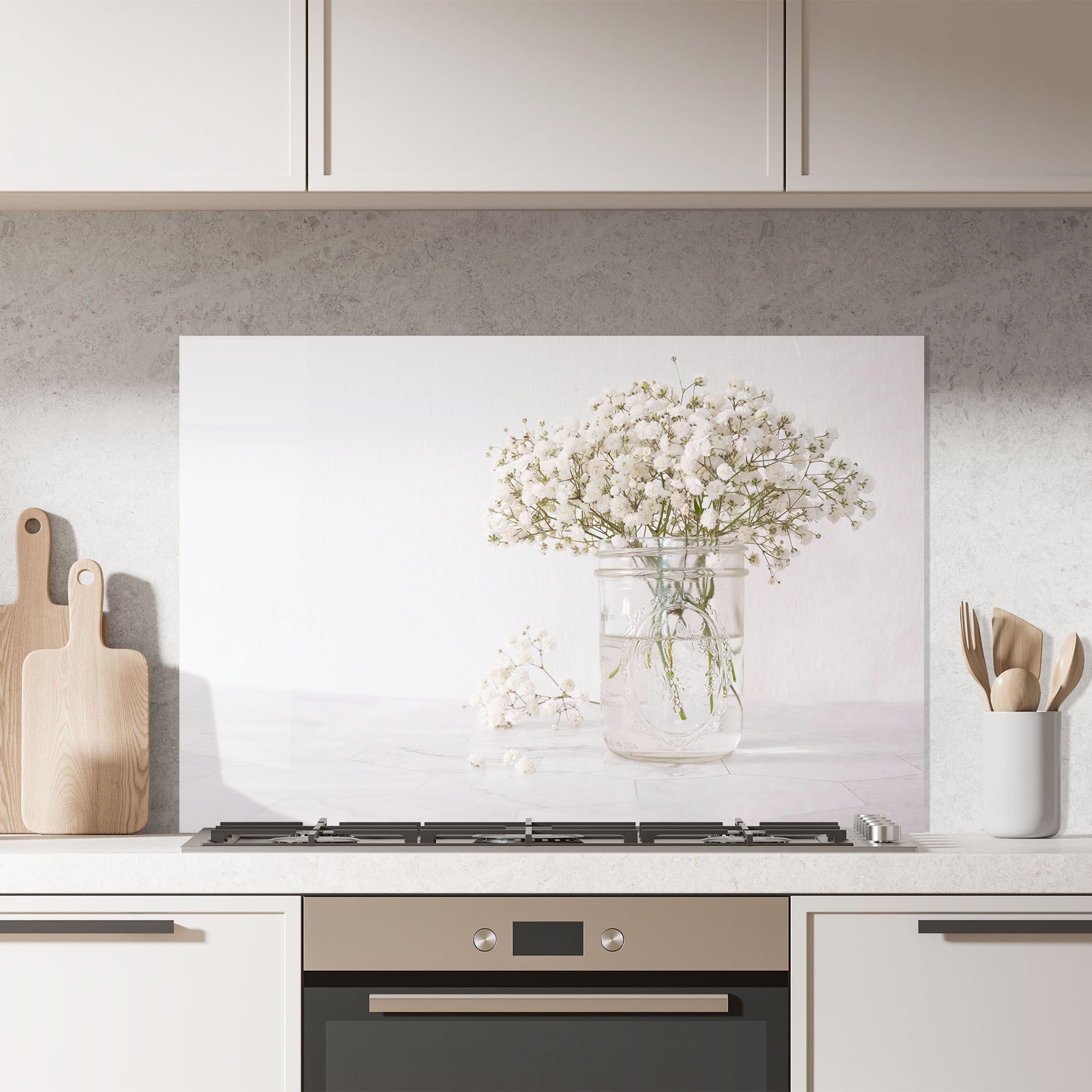 White Tiny Flower Vase mockup 7