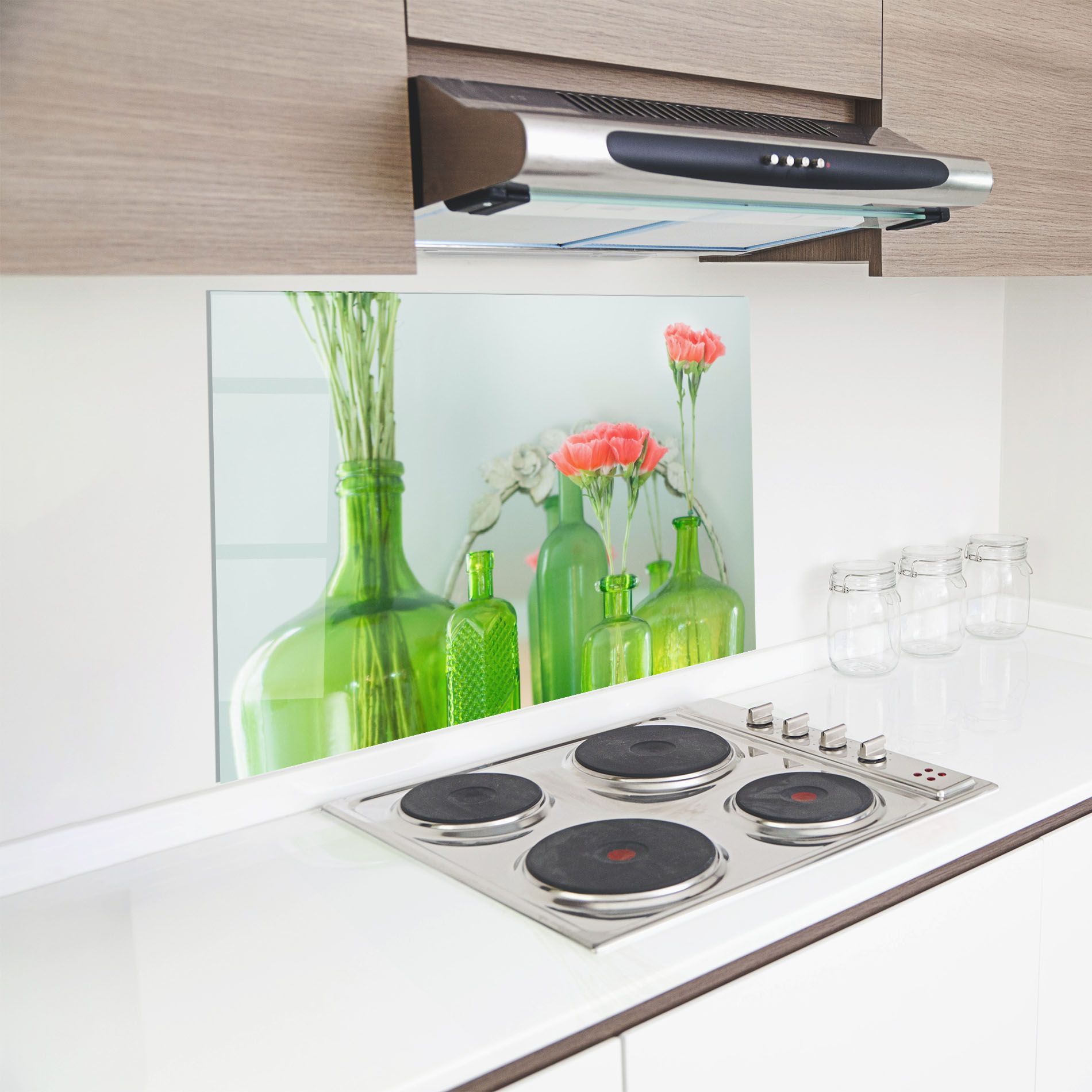 Green Vase Flowers mockup 8