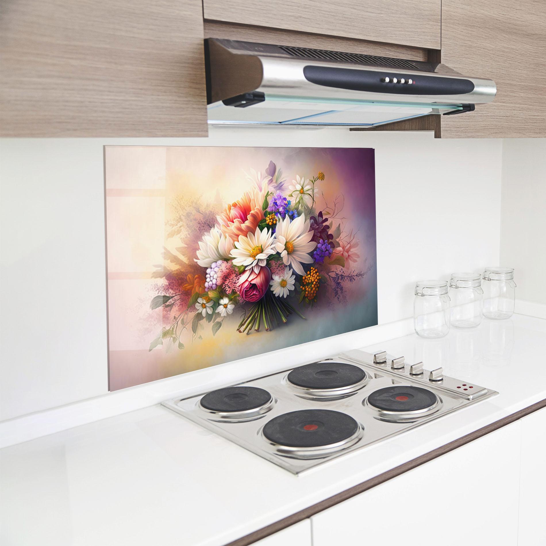 Panou Sticla Bucatarie Vecteezy_ai Generated Bouquet Of Fresh Spring Flowers On Light_23373362_865 mockup 8