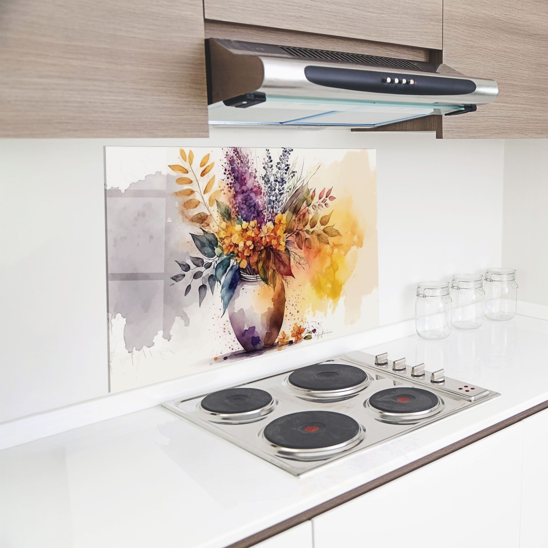 Yellow Purple Vase mockup 8