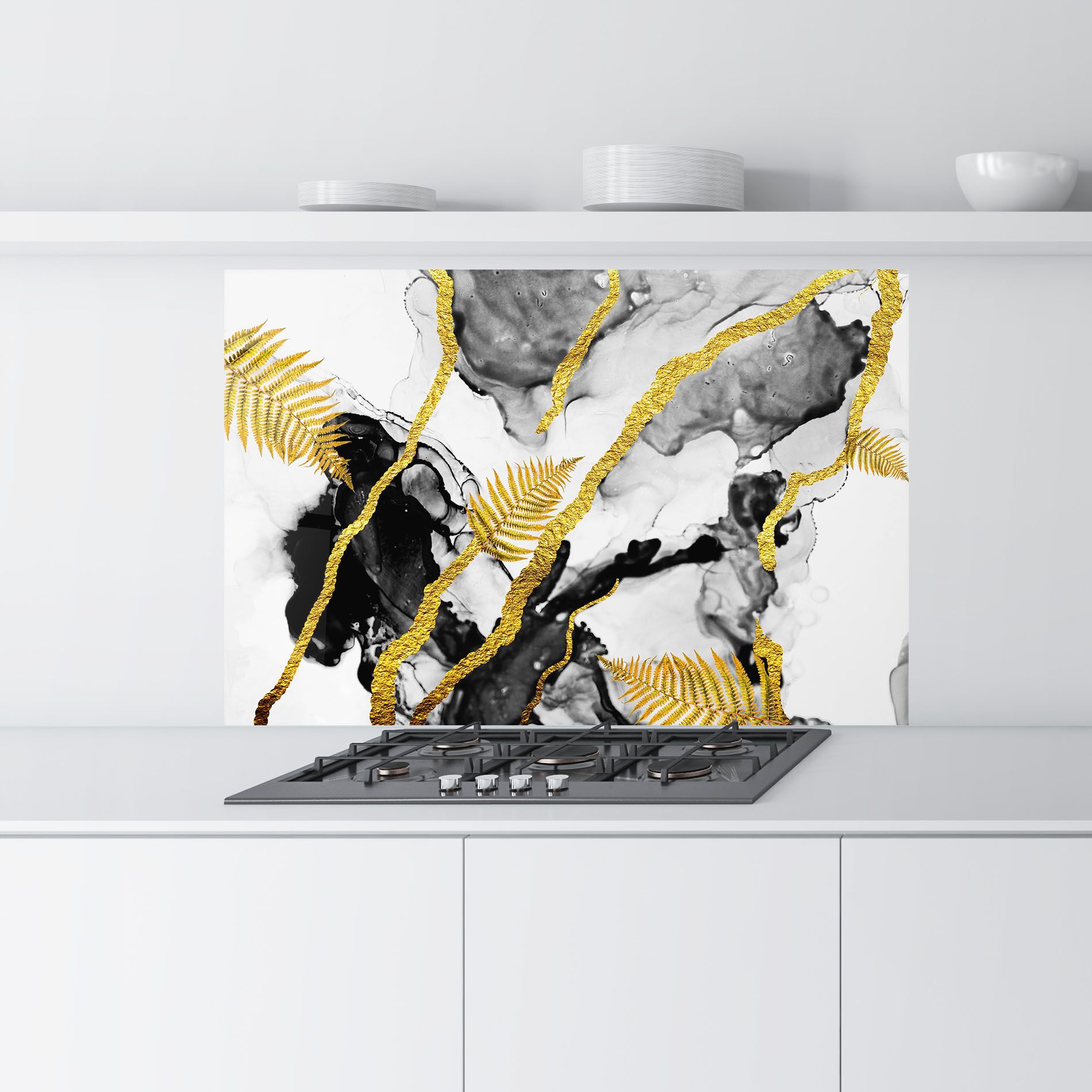 Abstract Golden Leaves mockup 9