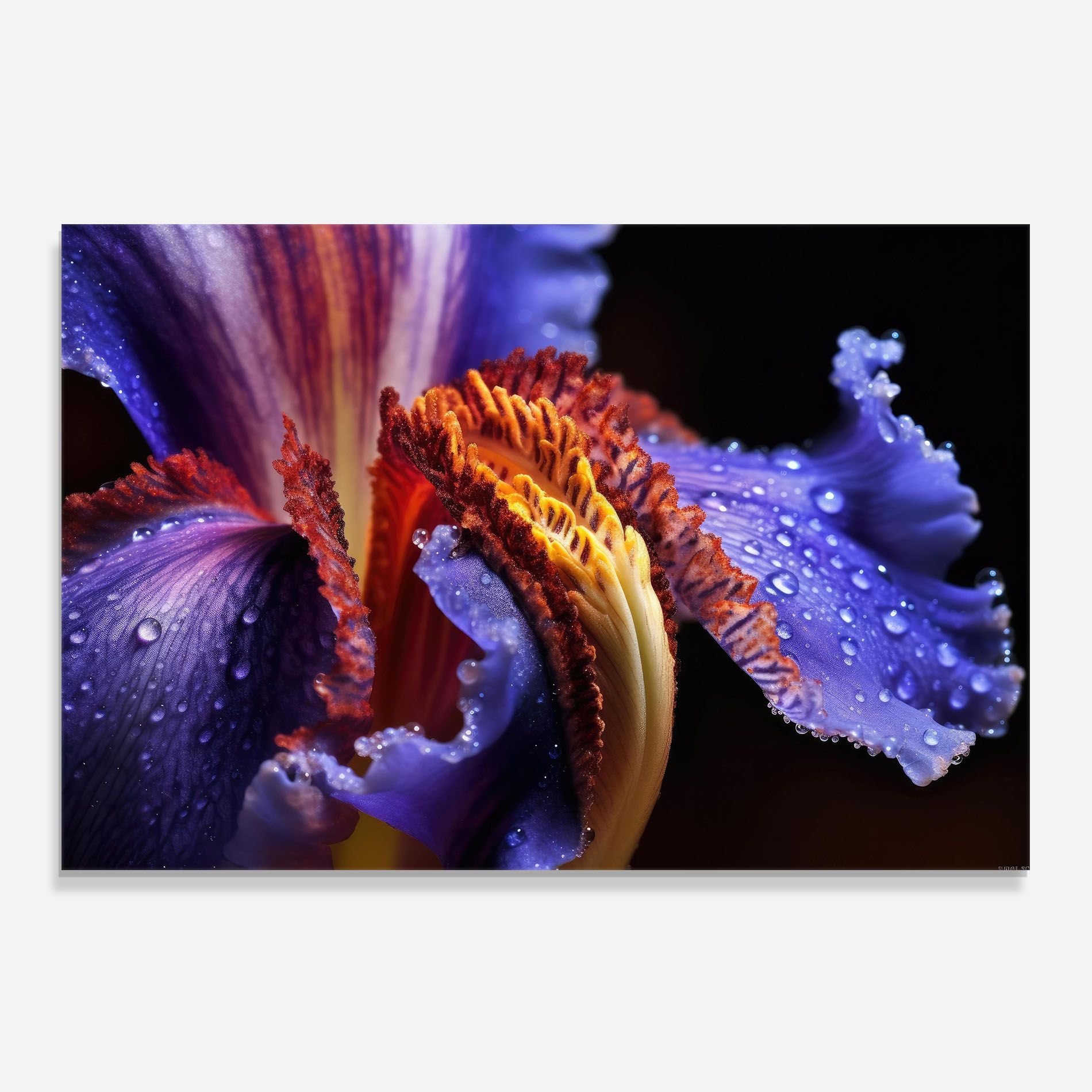 Close Up Blue Iris After Rain mockup 0