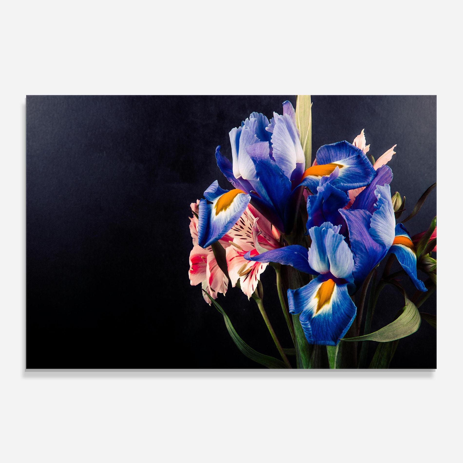 Panou Sticla Bucatarie Iris Bouquet mockup 0
