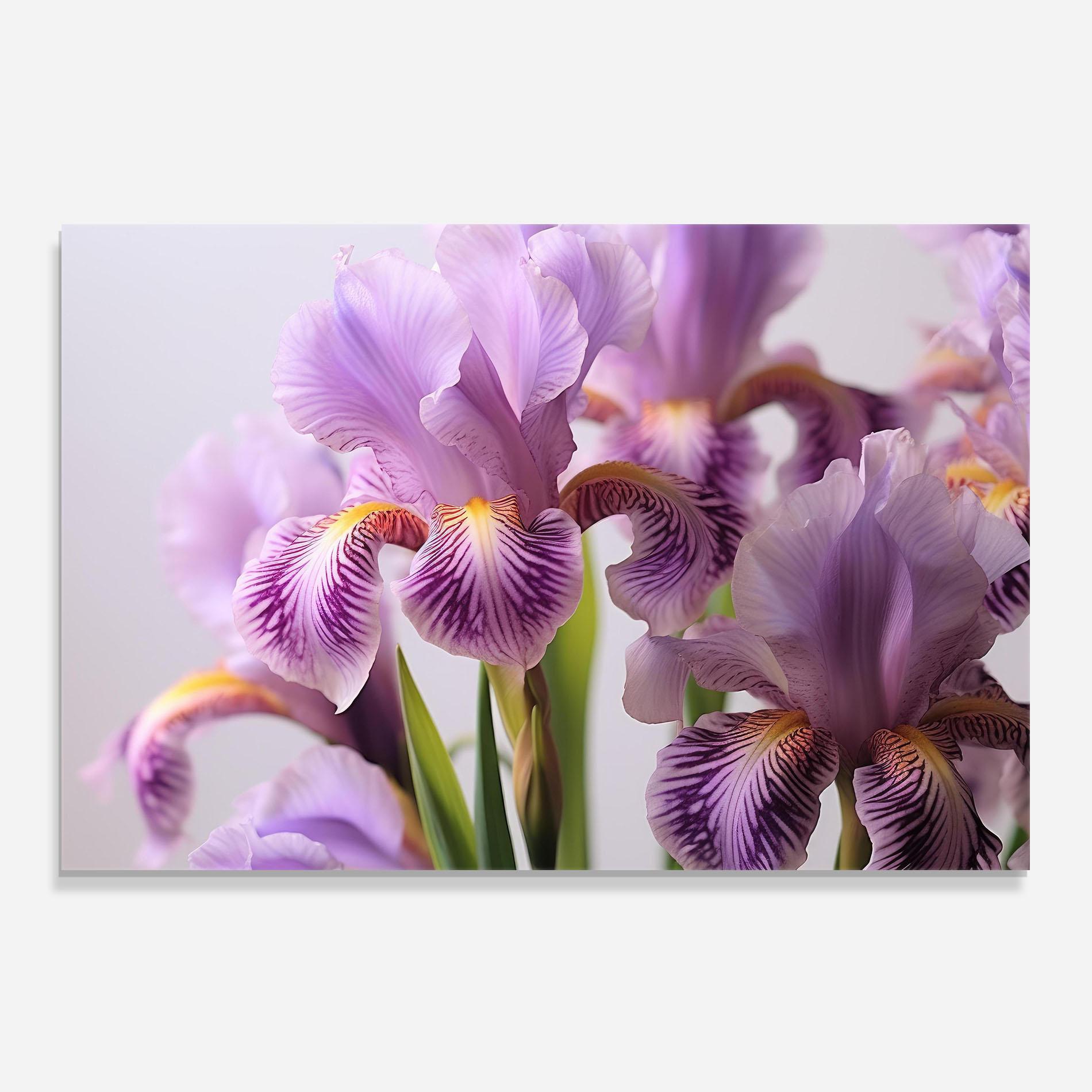 Panou Sticla Bucatarie Iris In Vase mockup 0
