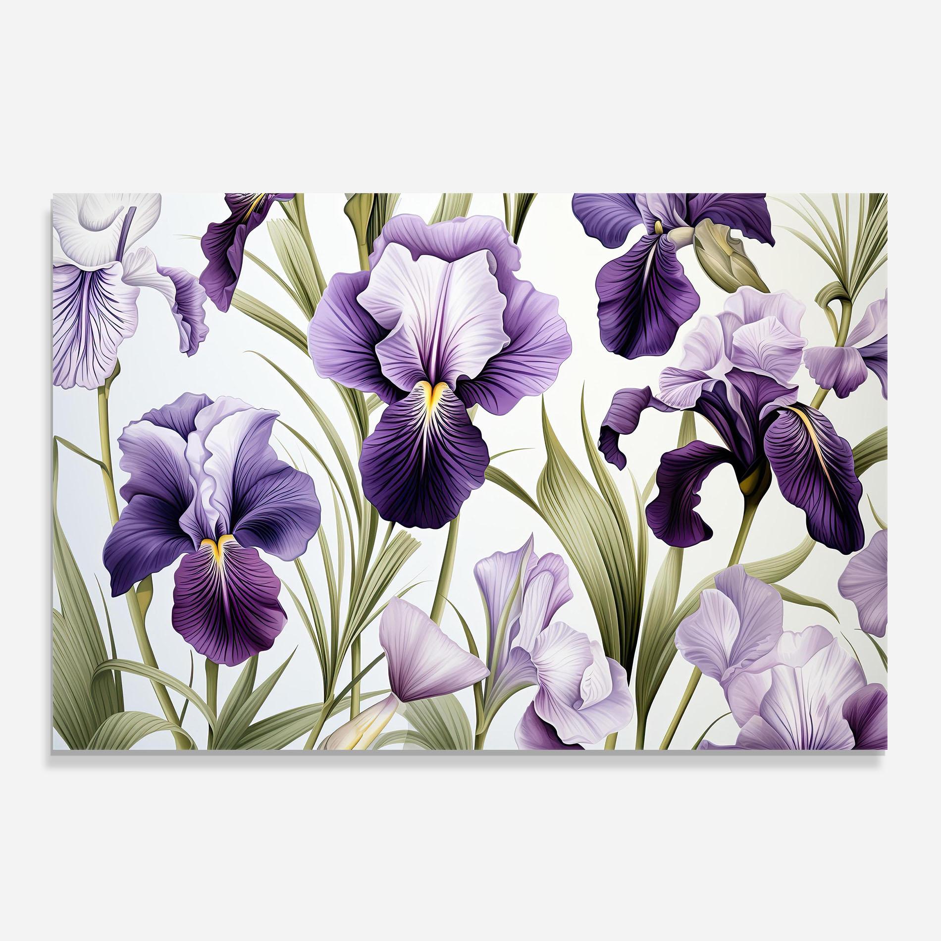 Panou Sticla Bucatarie Iris Painting mockup 0
