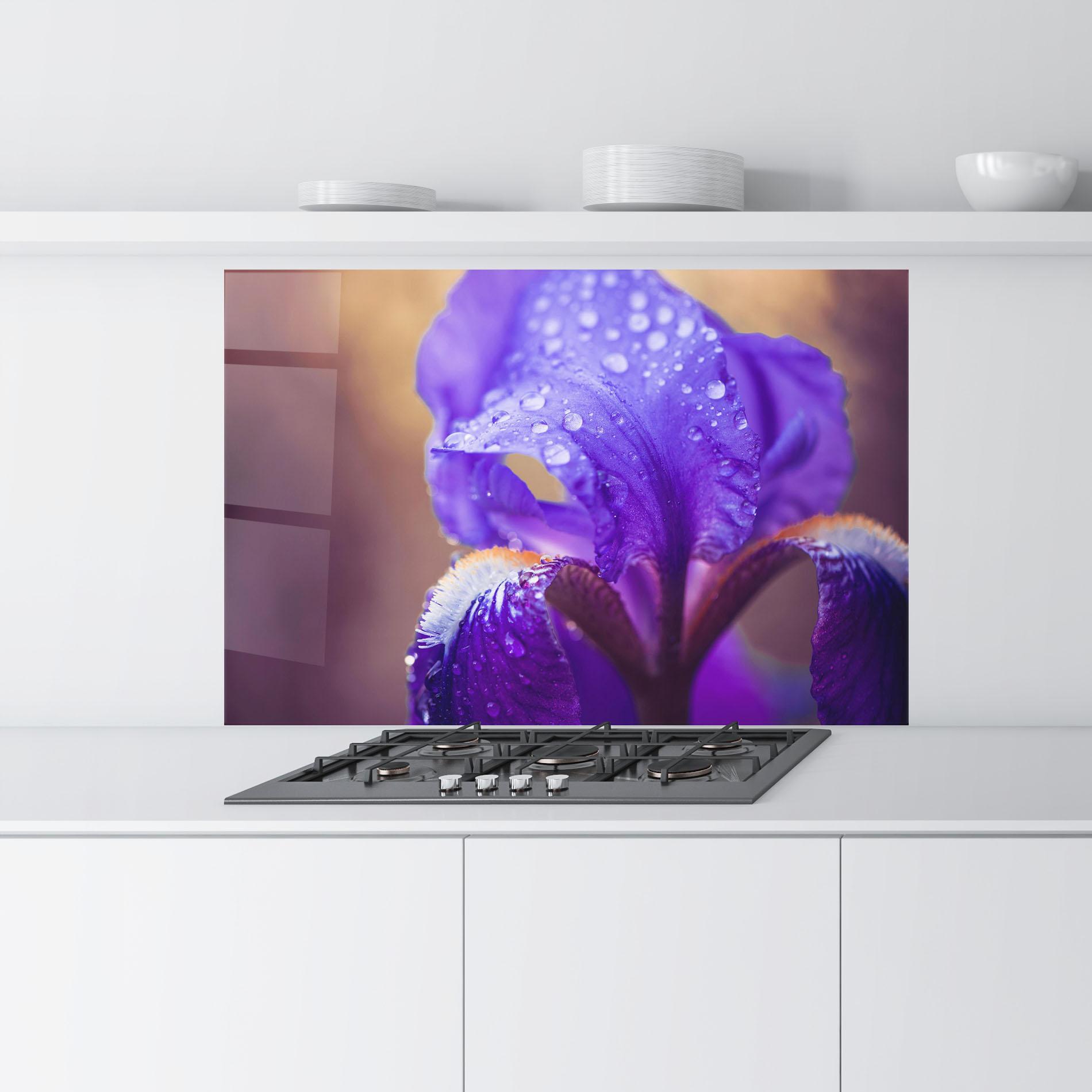 Panou Sticla Bucatarie Iris Aftger Rain mockup 9