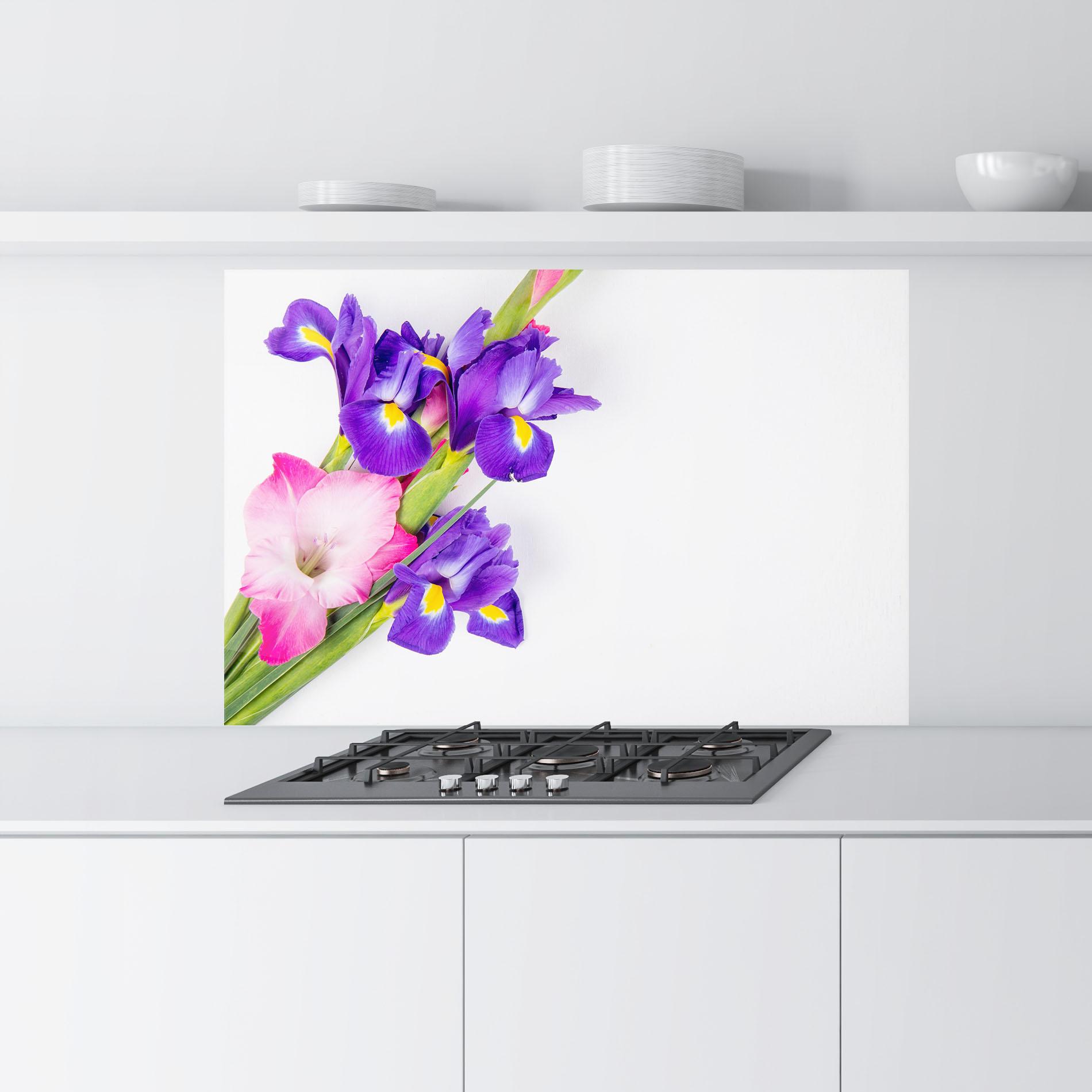 Panou Sticla Bucatarie Iris On The Table mockup 9