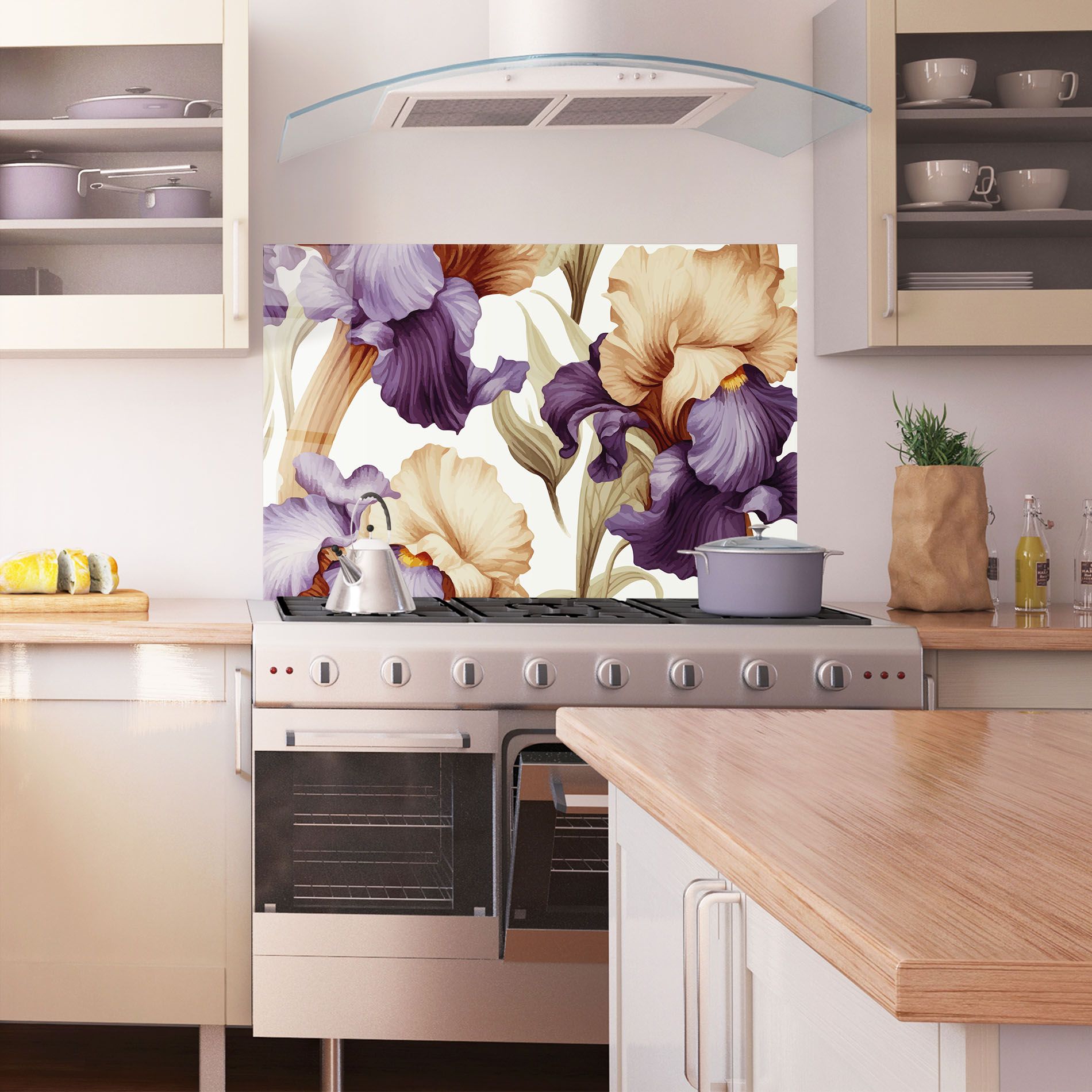 Cream Purple Iris mockup 1