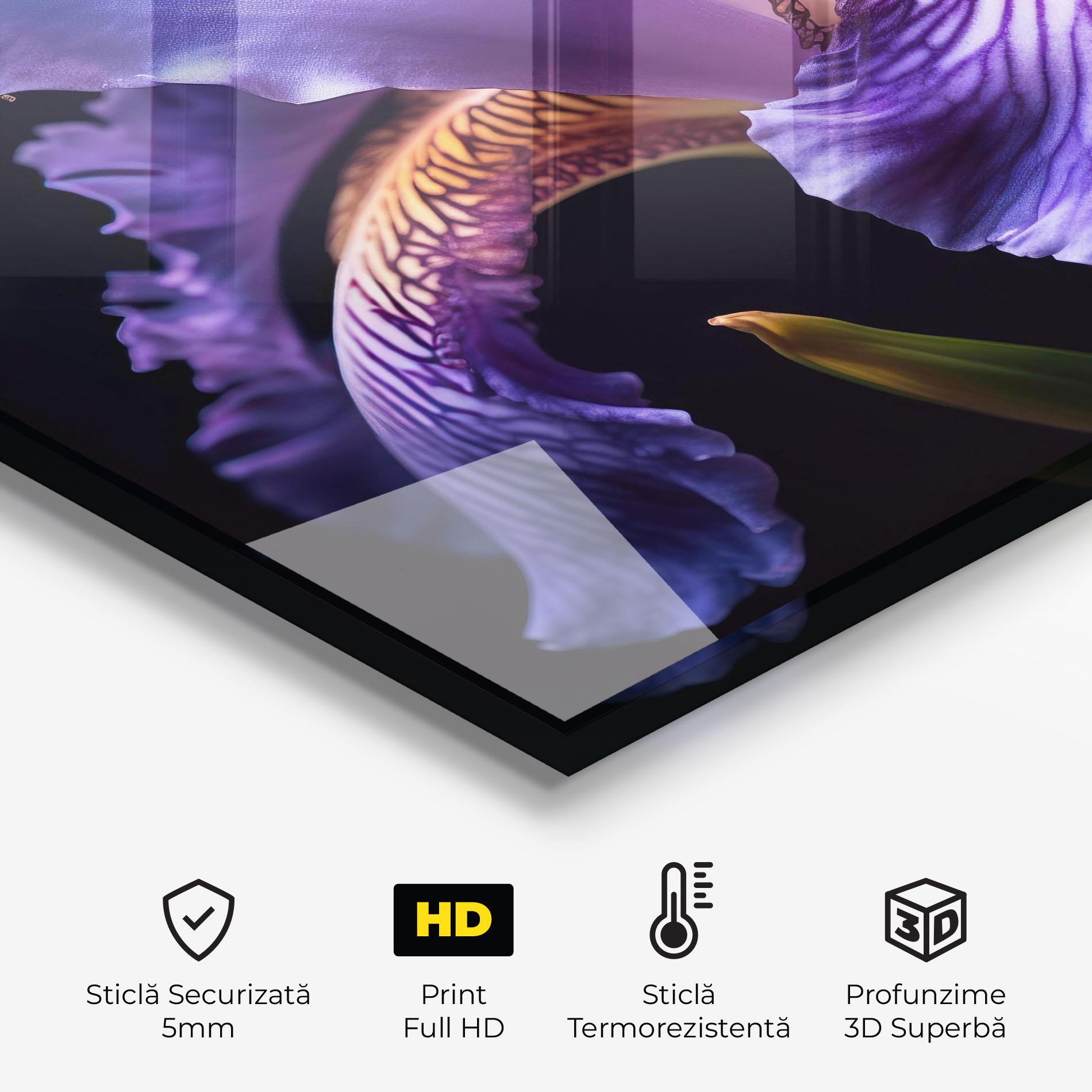 Panou Sticla Bucatarie Iris Beautiful Close Up mockup 2