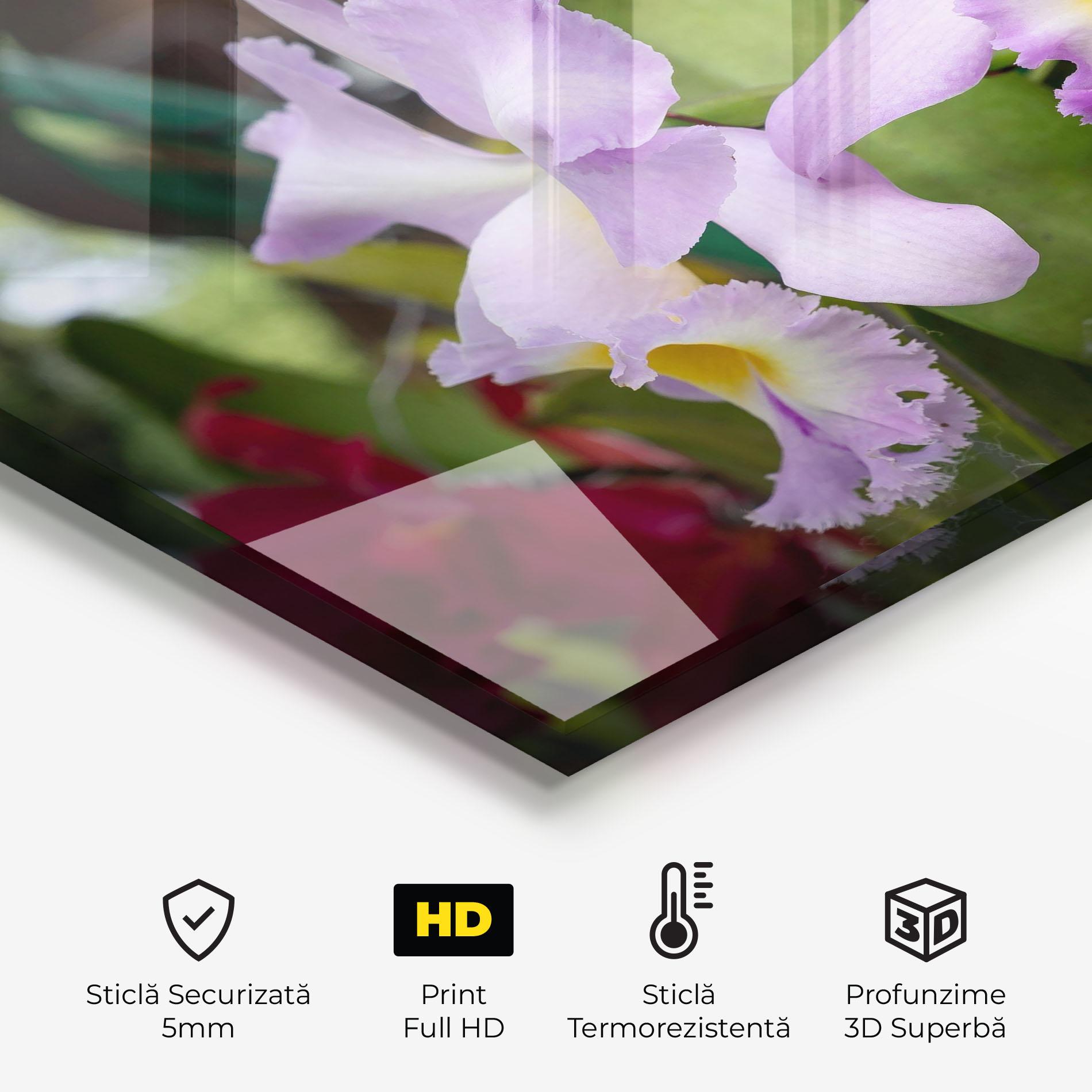 Panou Sticla Bucatarie Light Purple Iris mockup 2