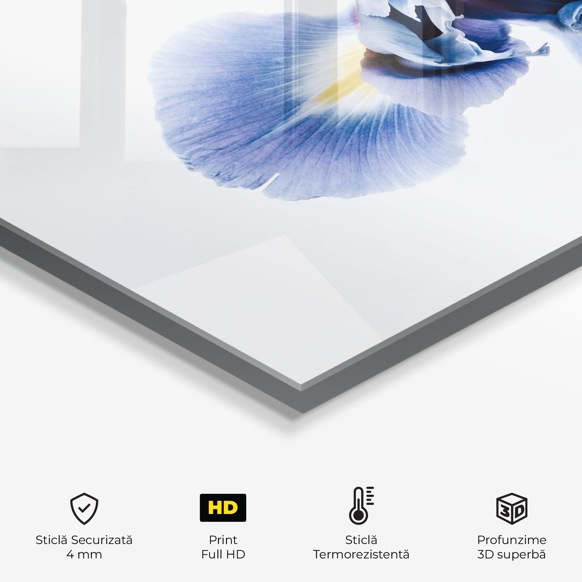 Panou Sticla Bucatarie Iris Flower mockup 2