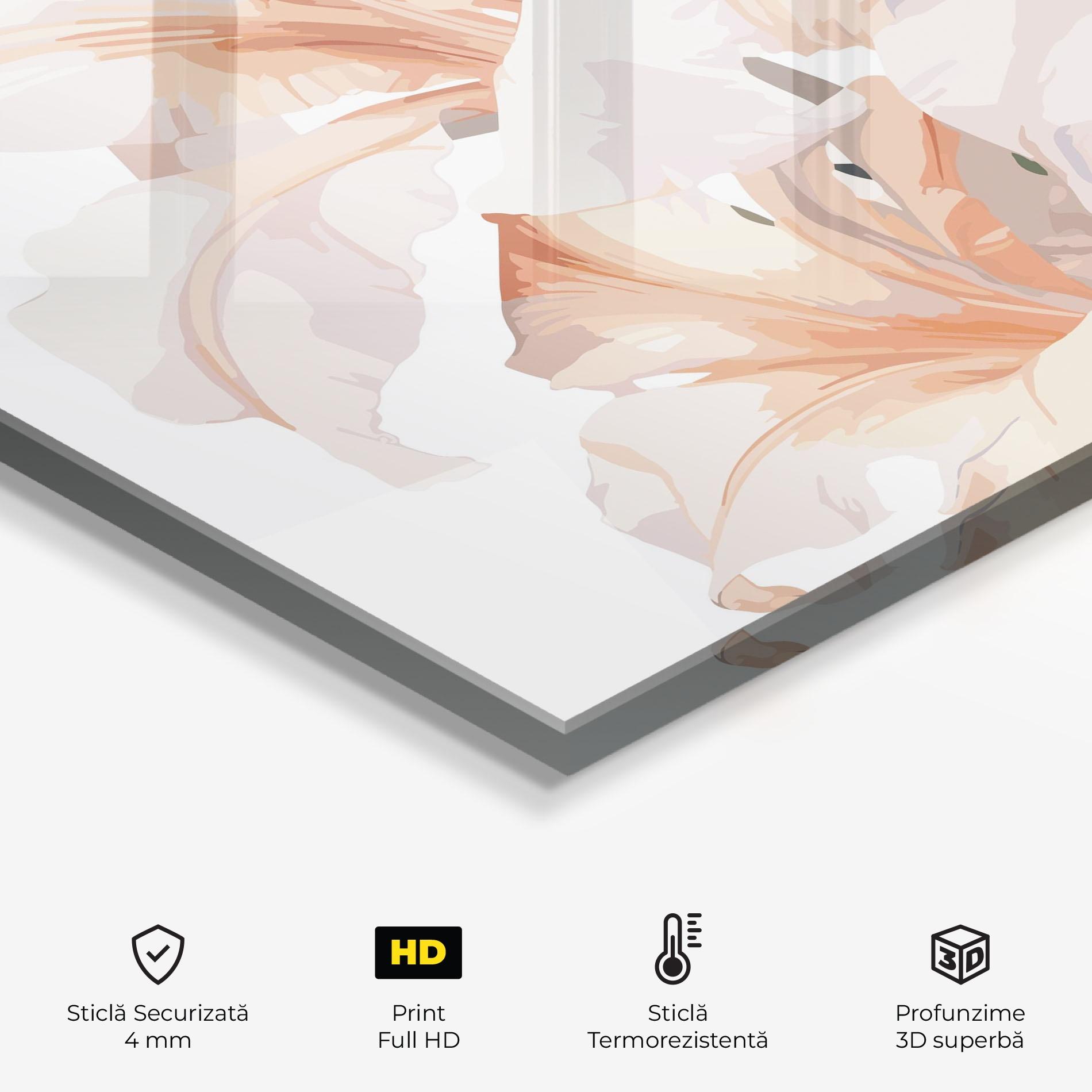 Panou Sticla Bucatarie Light Orange Iris mockup 2