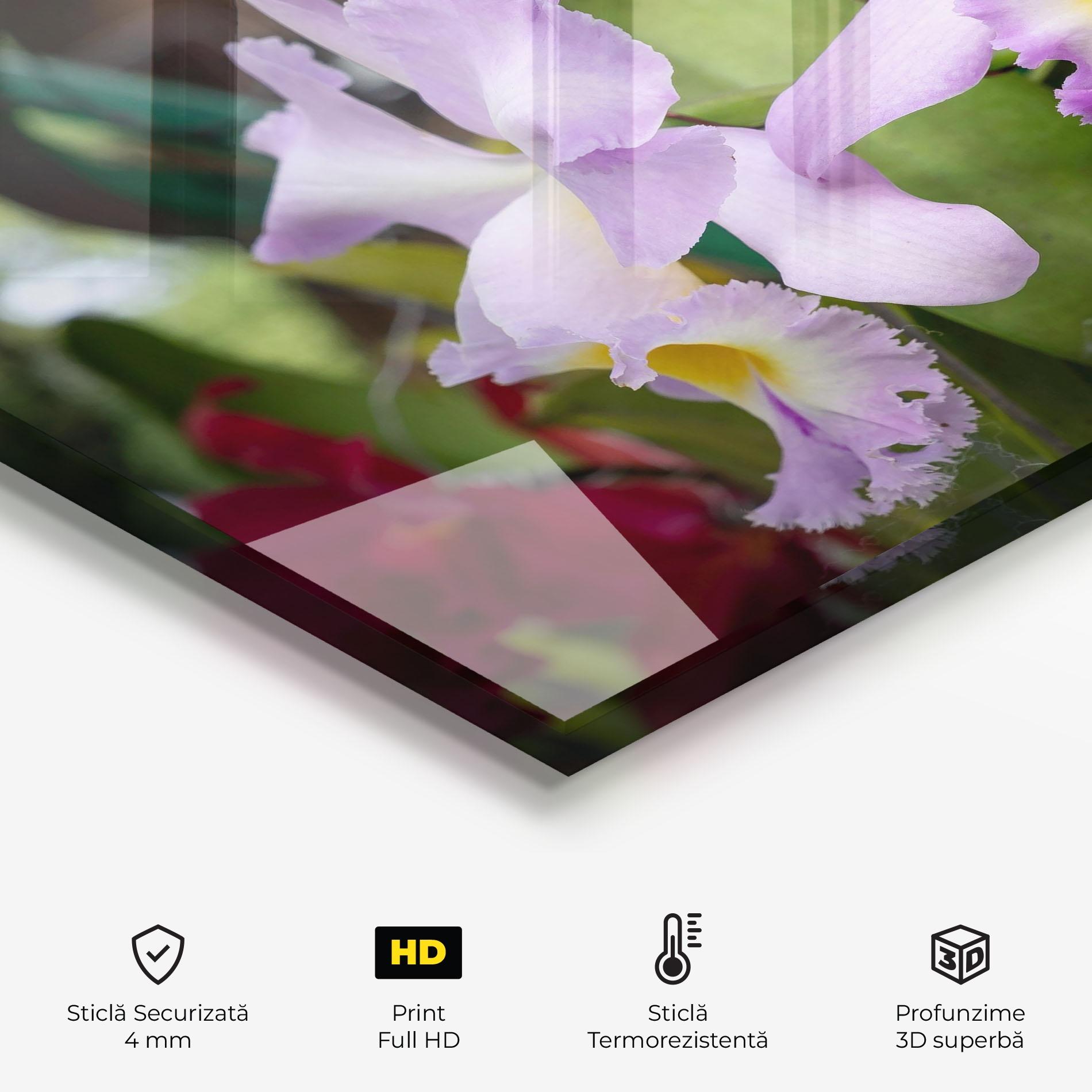 Panou Sticla Bucatarie Light Purple Iris mockup 2