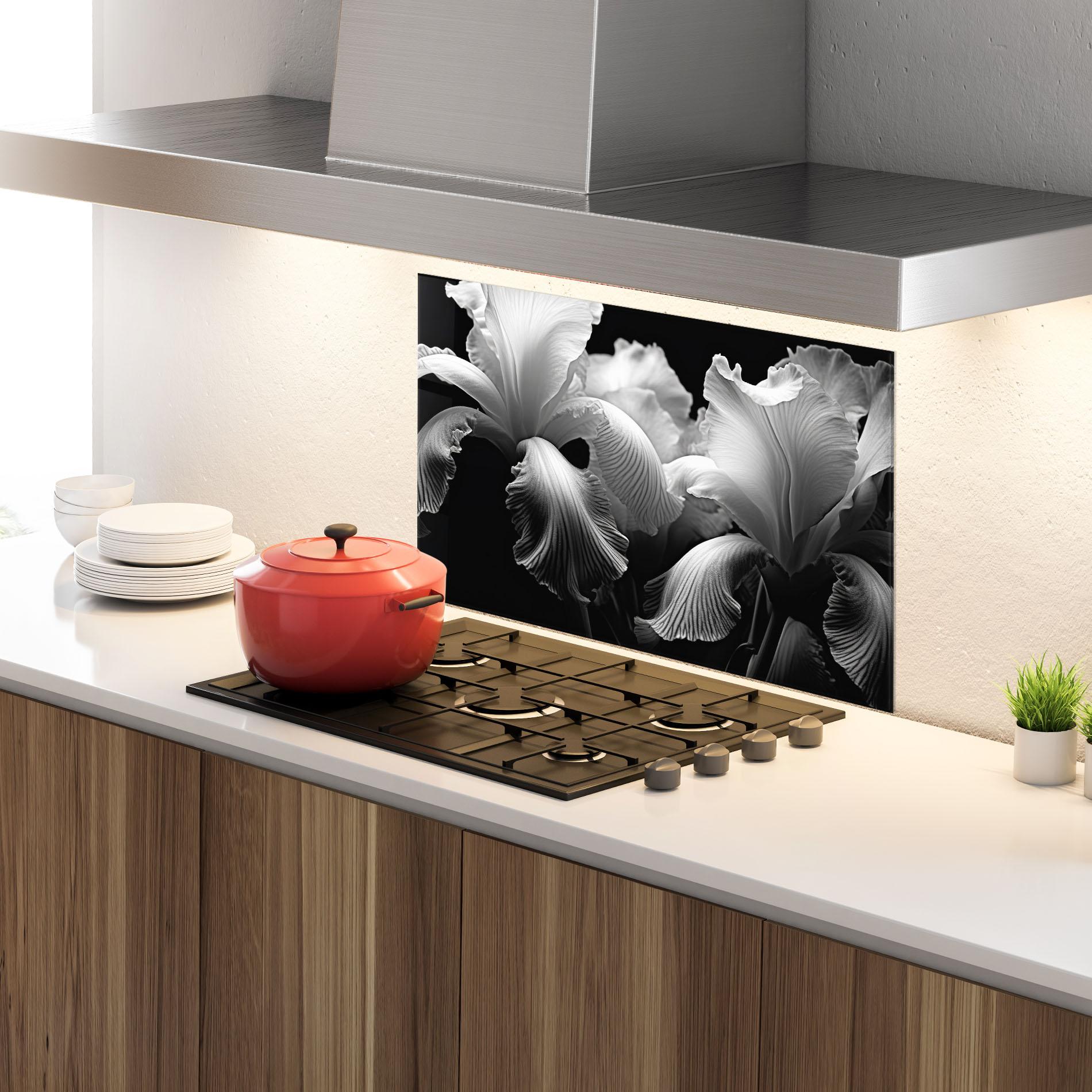 Panou Sticla Bucatarie Grey Iris mockup 4