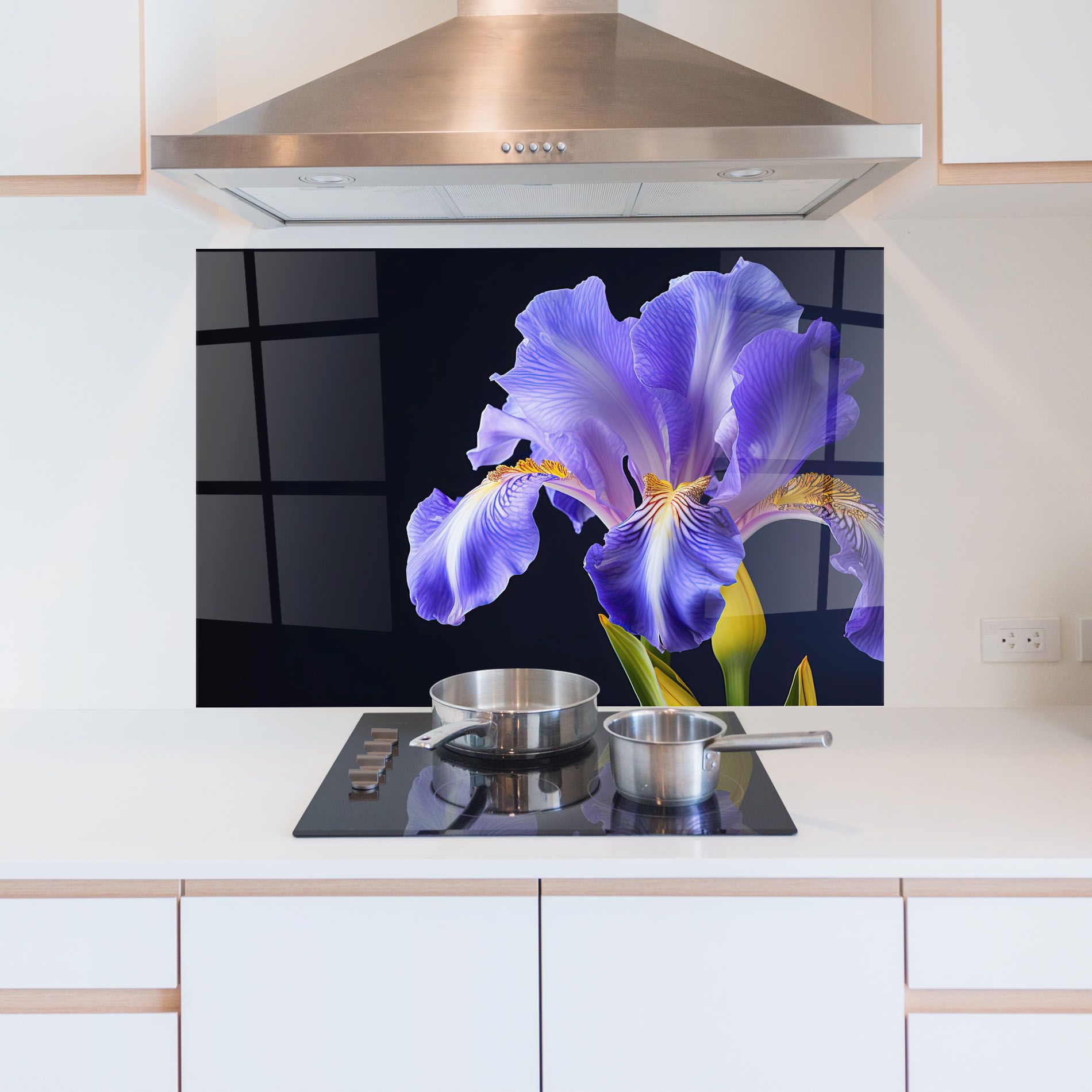 Purple Iris On Black mockup 5