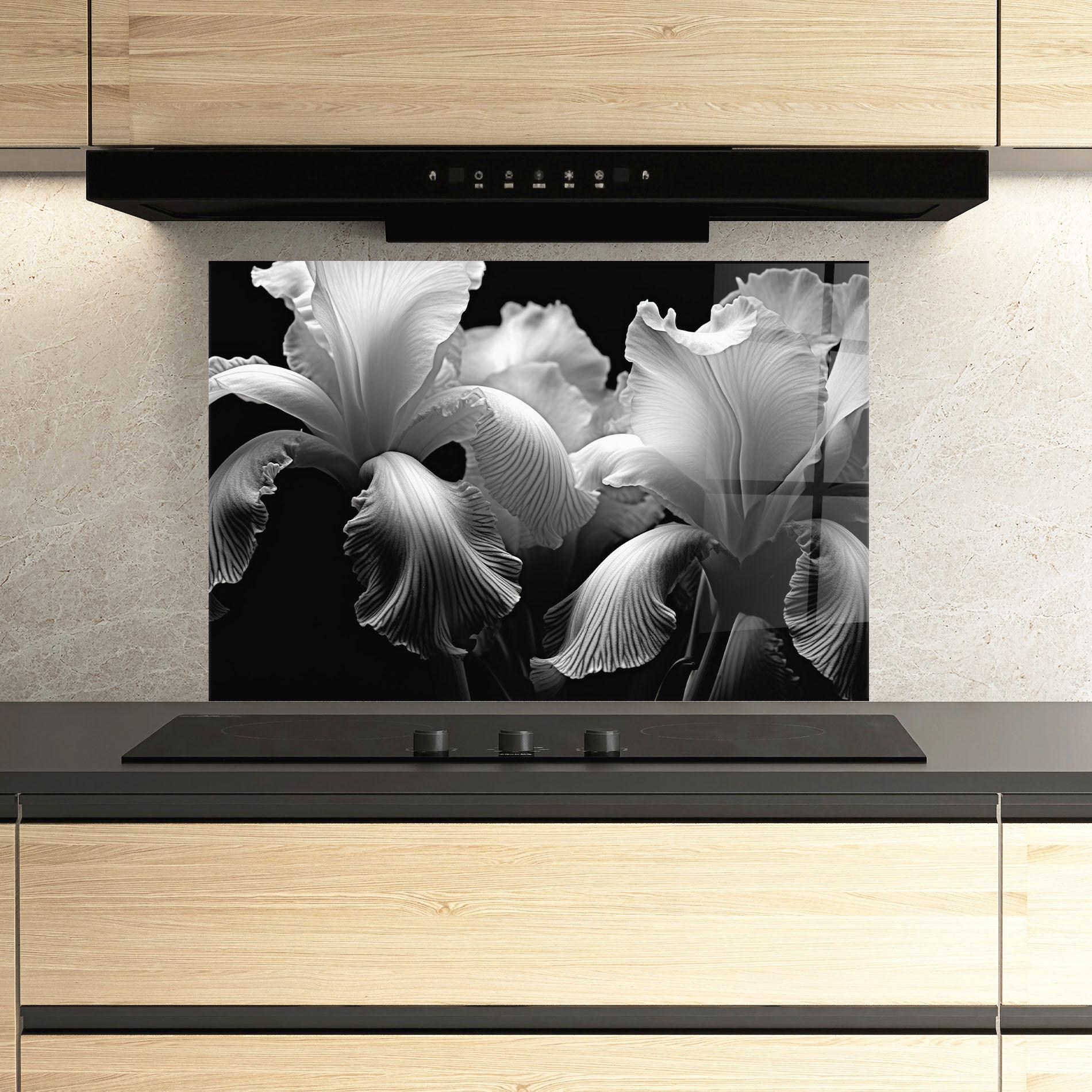 Panou Sticla Bucatarie Grey Iris mockup 3