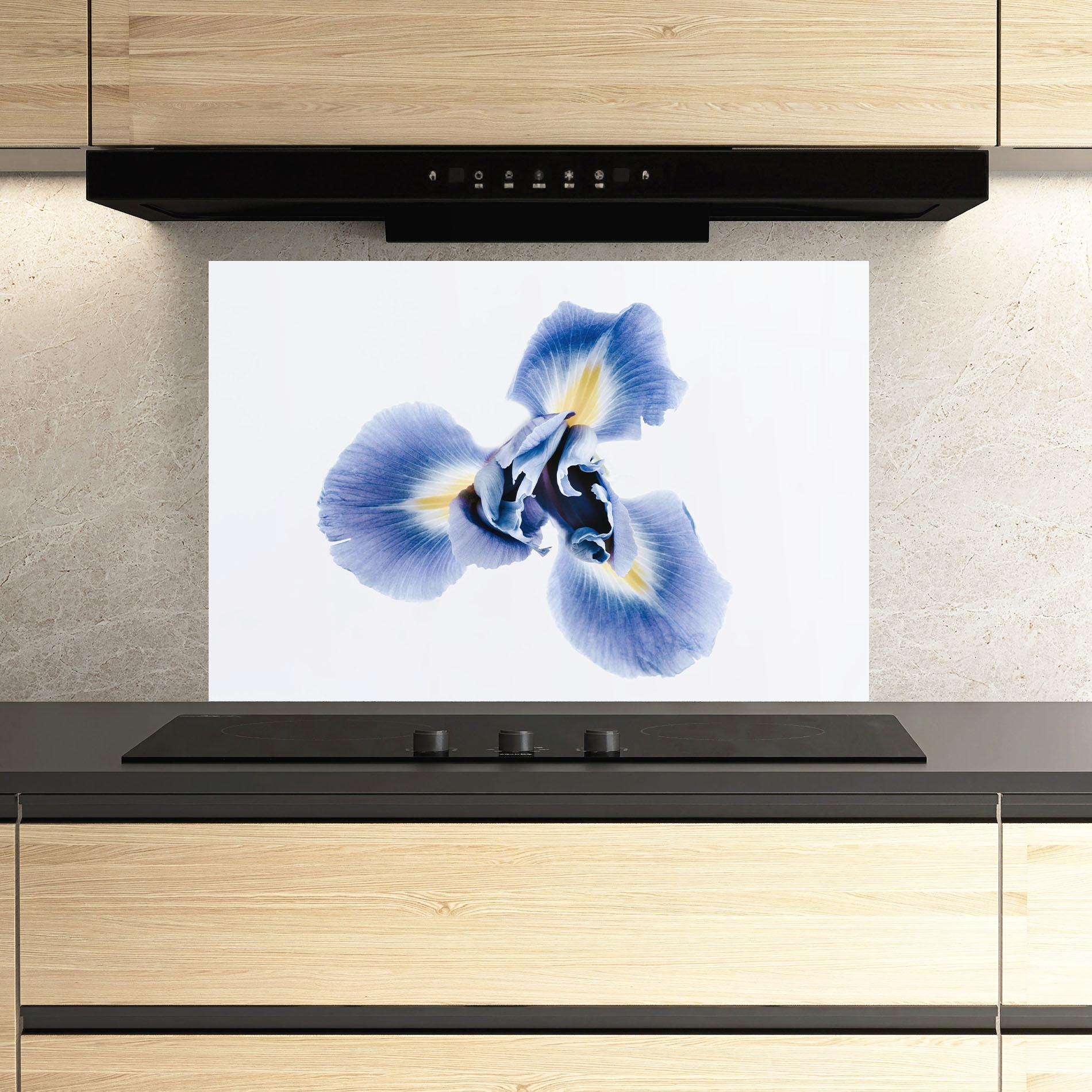 Panou Sticla Bucatarie Iris Flower mockup 3
