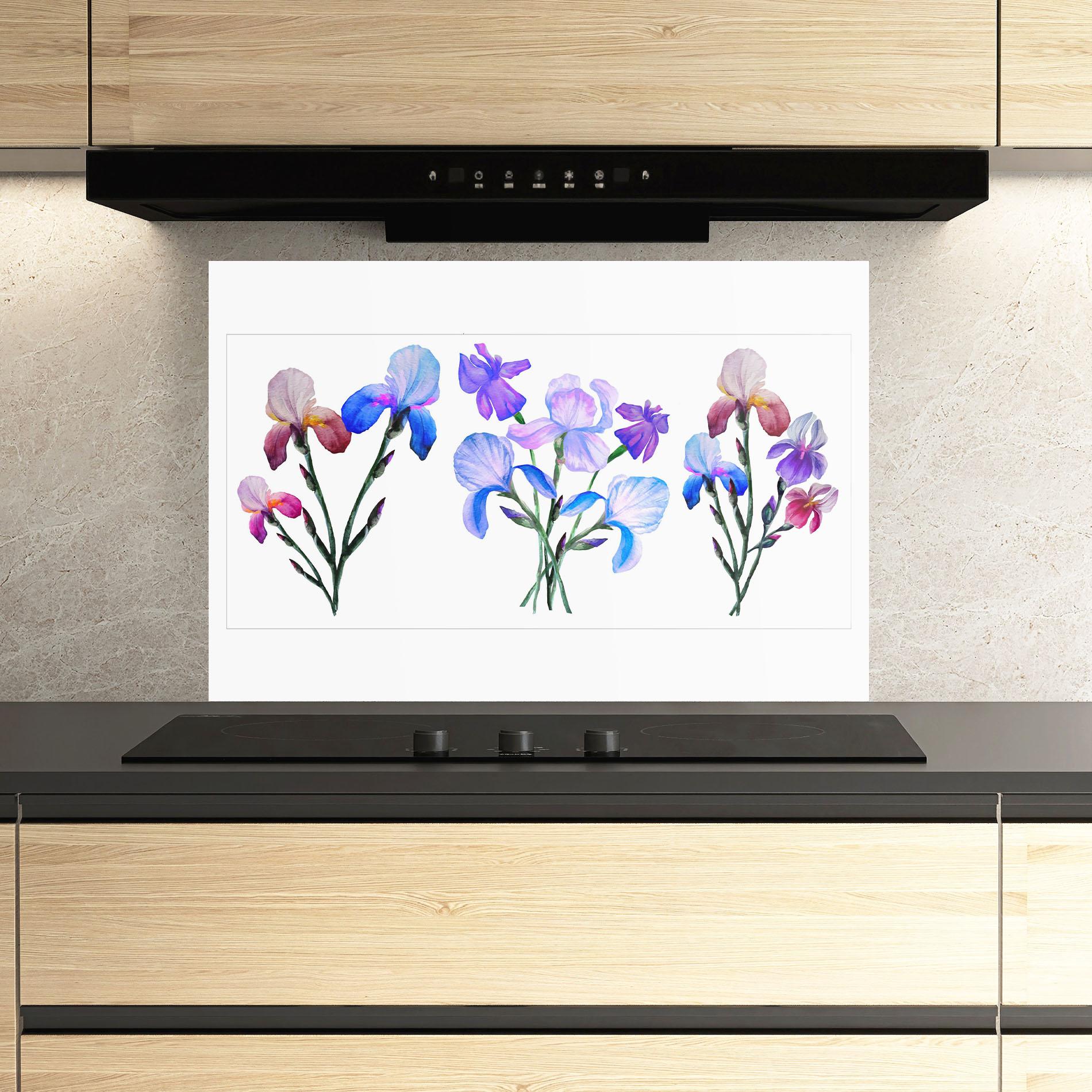 Panou Sticla Bucatarie Iris Set mockup 3