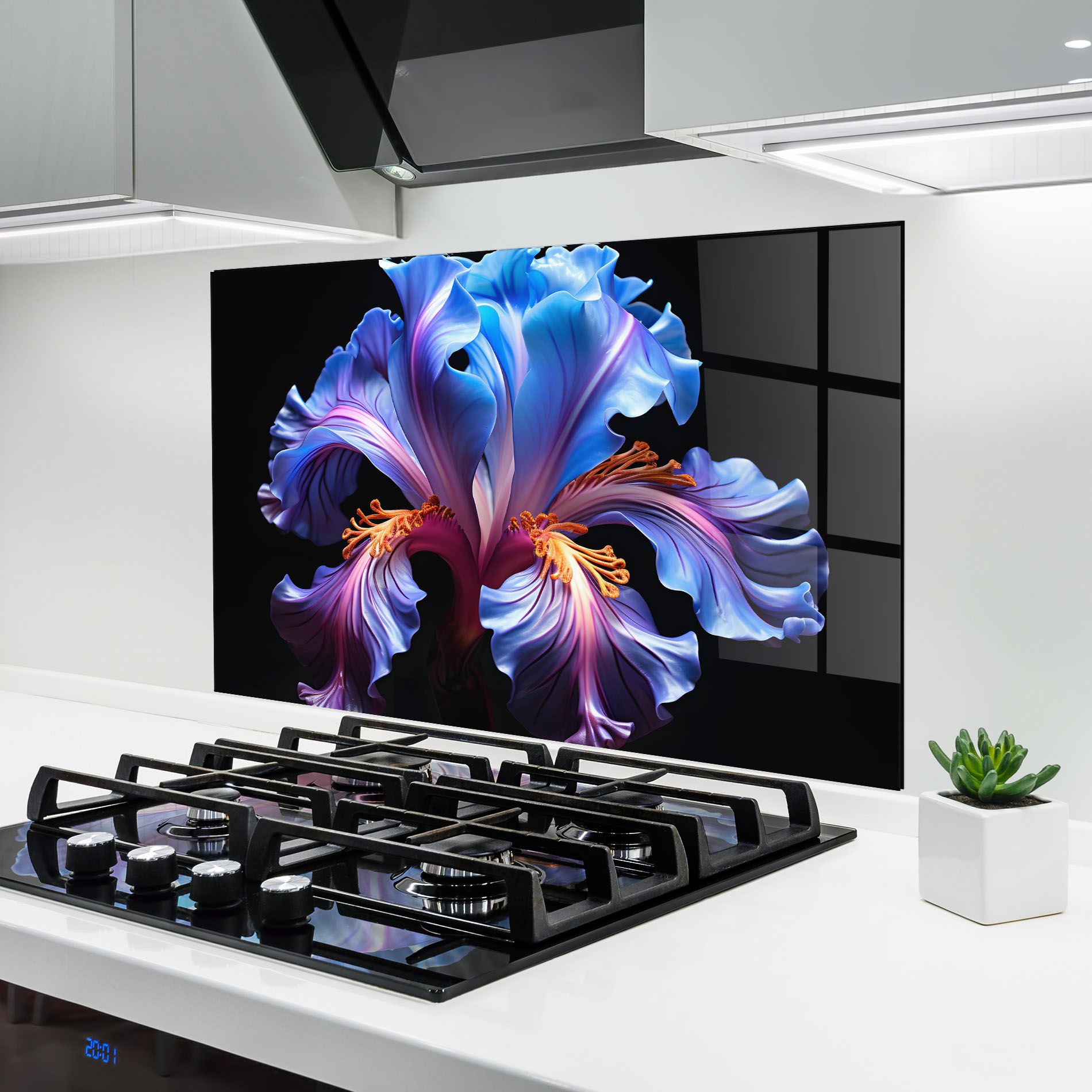 Beautiful Iris On Black mockup 6